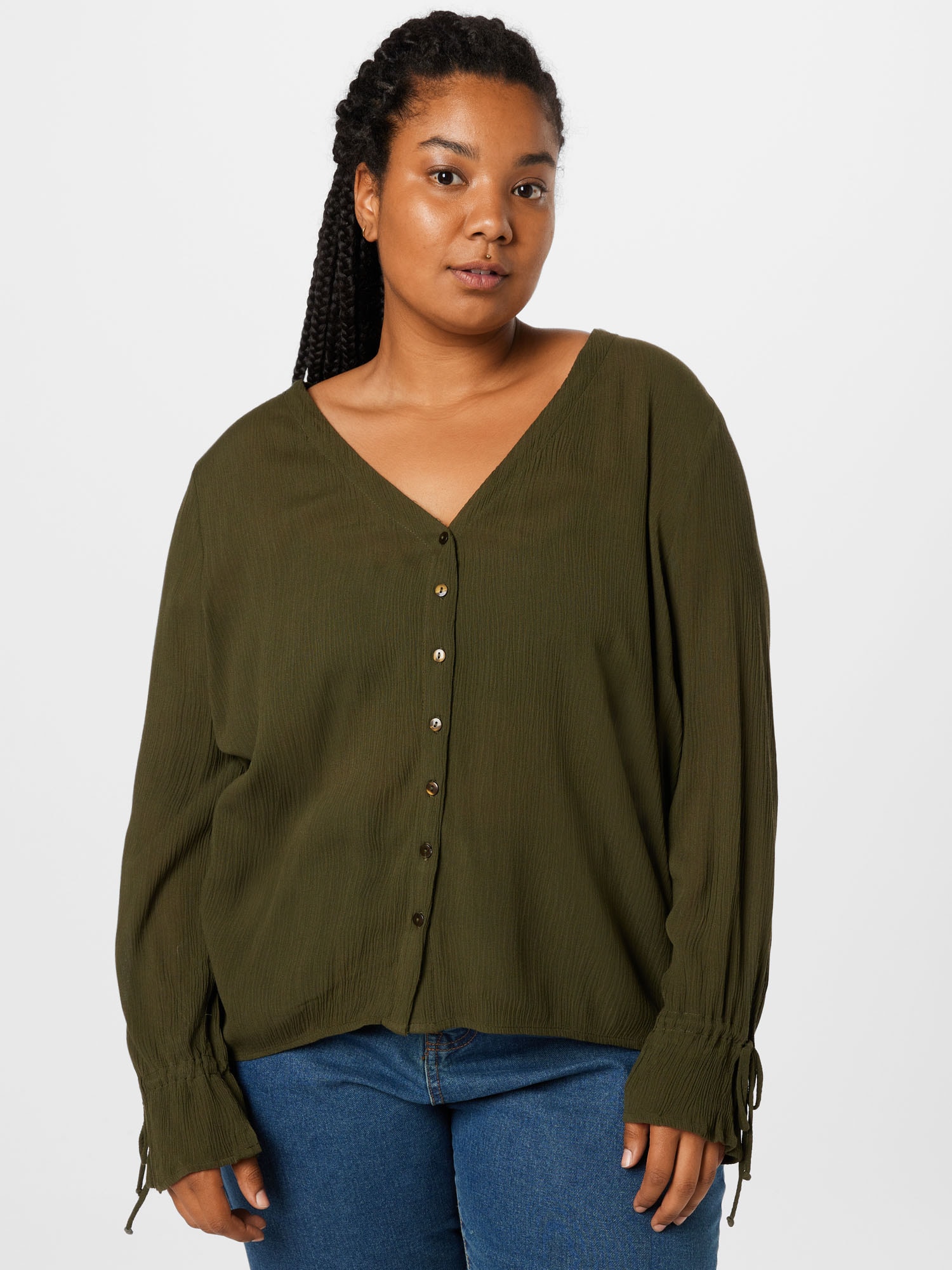 ABOUT YOU Curvy Blúz 'Nena'  khaki termék 2. képe