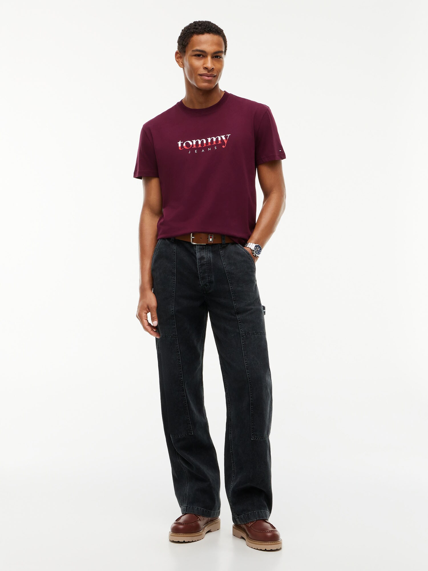 Tommy Jeans Camiseta  baya / rojo vivo / blanco – imagen 4