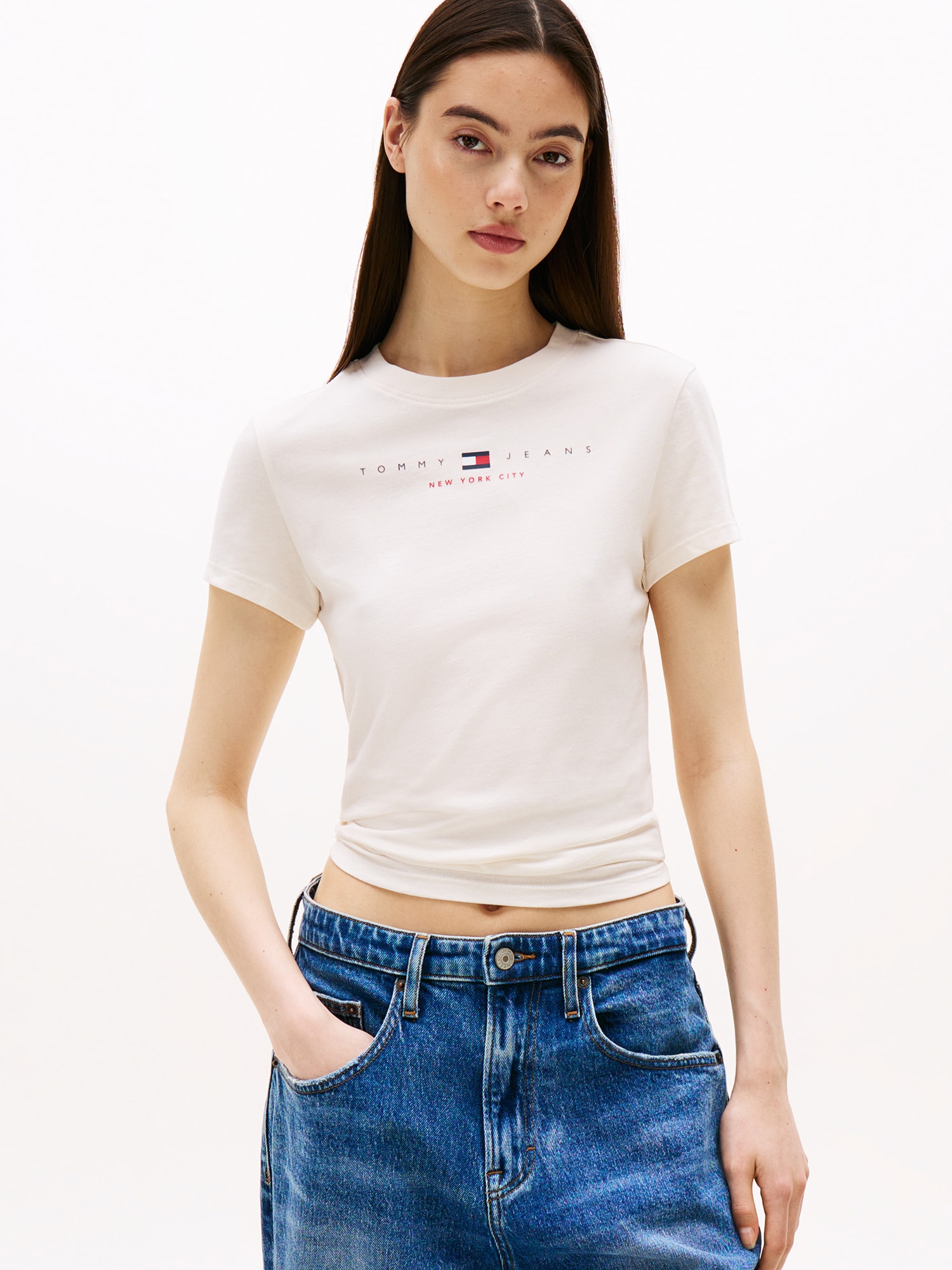 Tommy Jeans Póló gyapjúfehér termék 2. képe