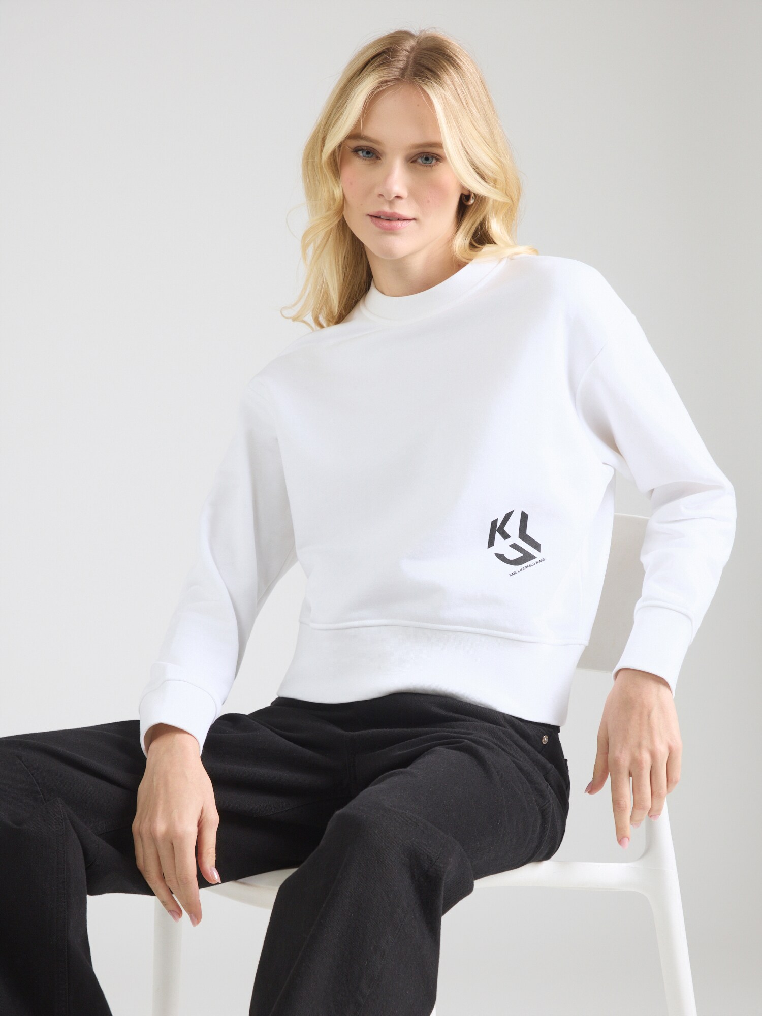 KARL LAGERFELD JEANS Sudadera negro / blanco – imagen 11