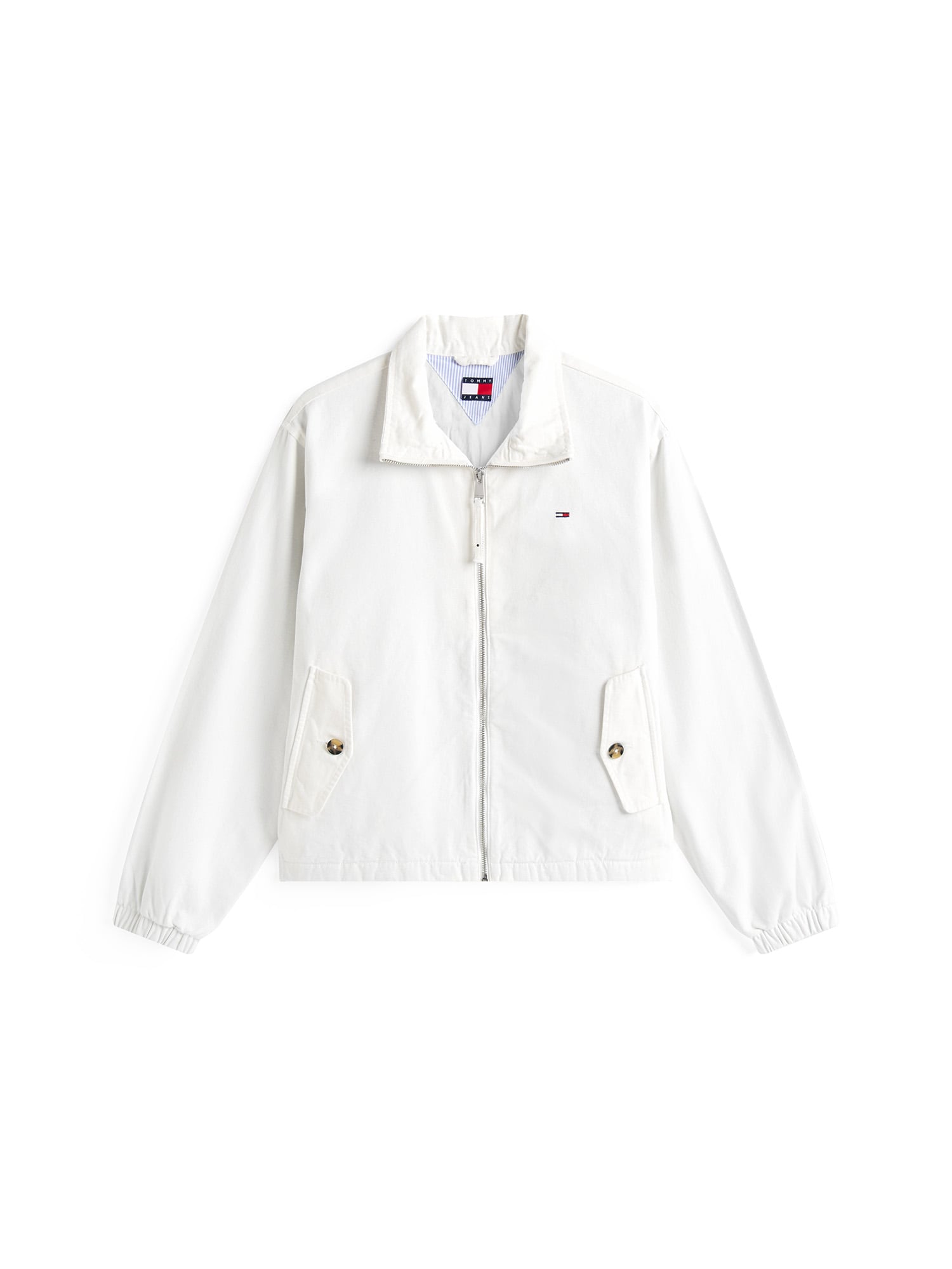 Tommy Jeans Prehodna jakna 'Peached Zip-thru'  bela