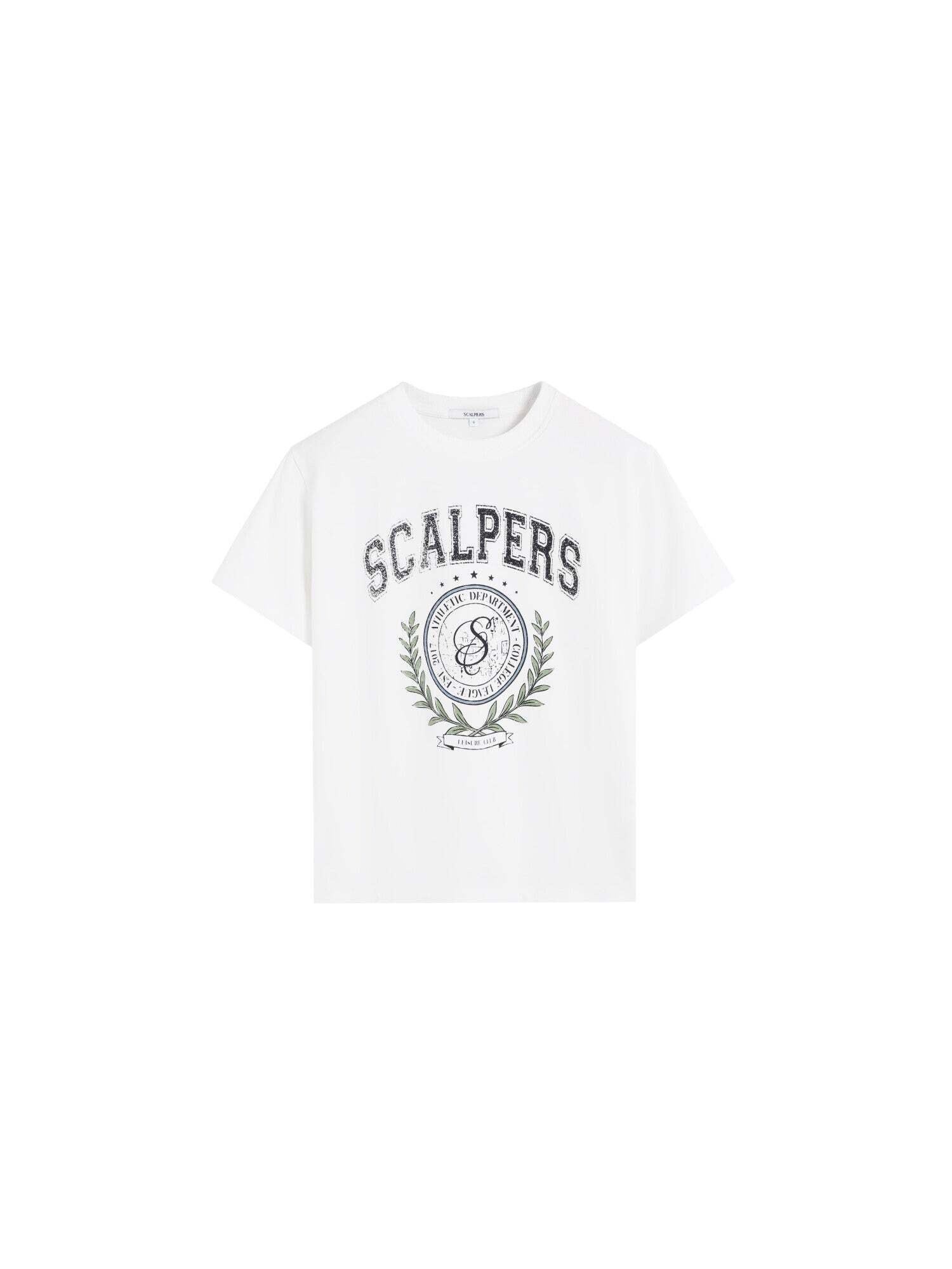 Scalpers Tricou College  verde / negru / alb
