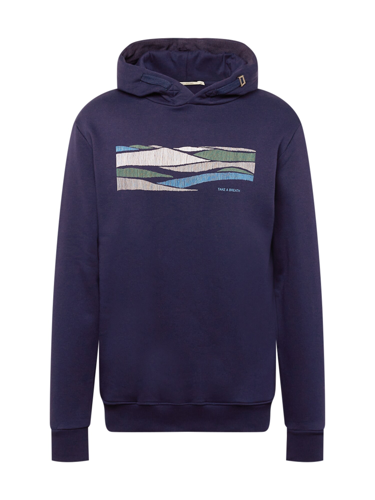 GREENBOMB Sweatshirt 'Nature Breath'  navy / azul escuro / cinzento claro / verde escuro