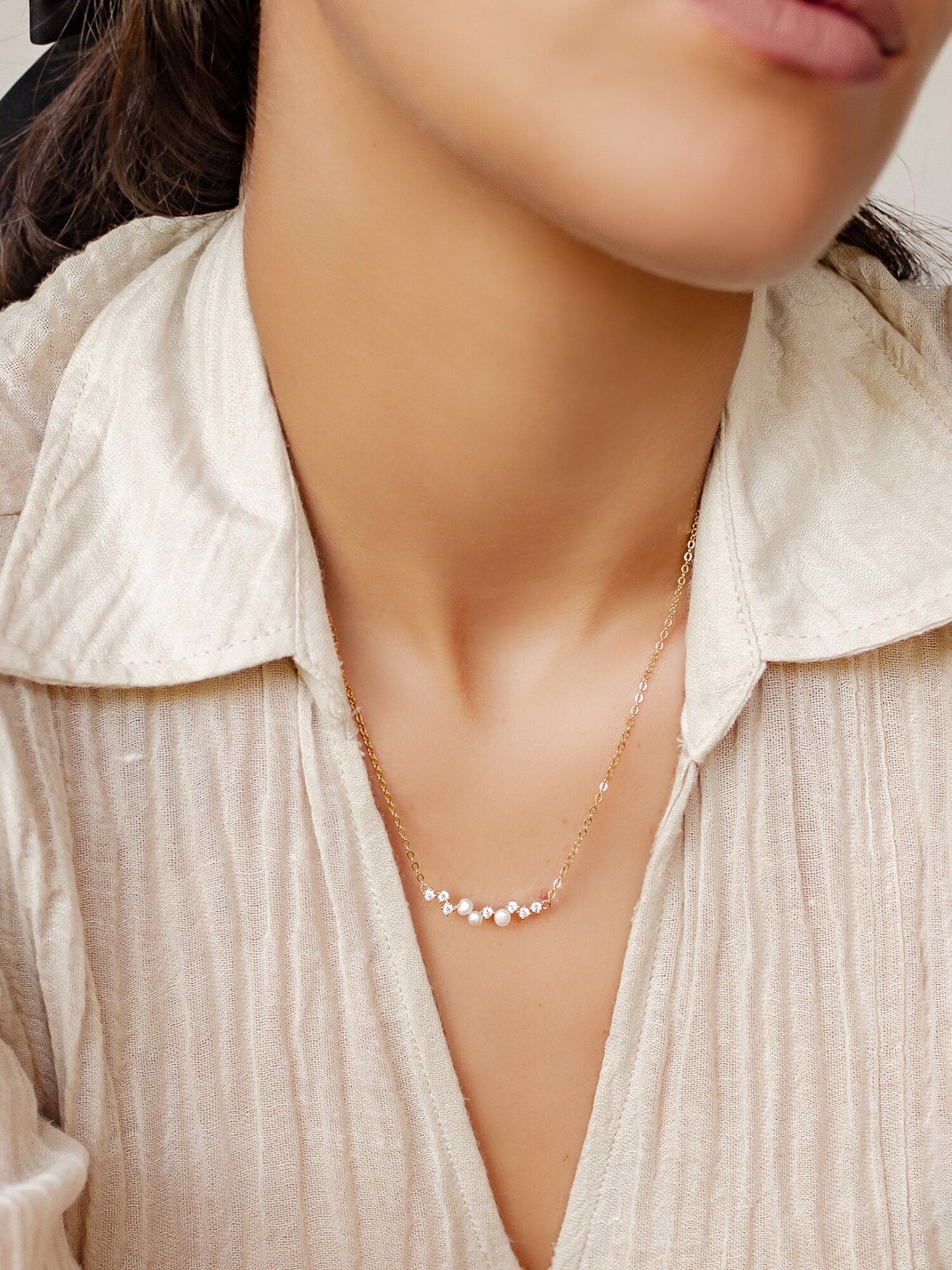 Thumbnail - Hey Happiness Kette Pearl Cluster