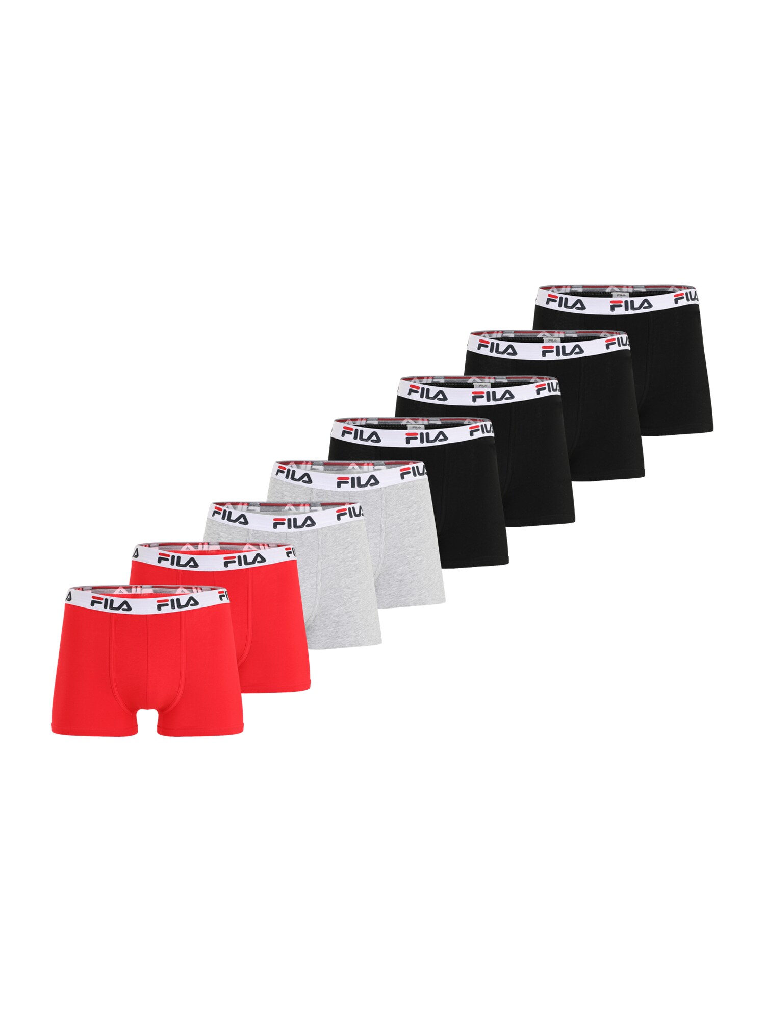 FILA Boxeri  gri deschis / roșu / negru / alb