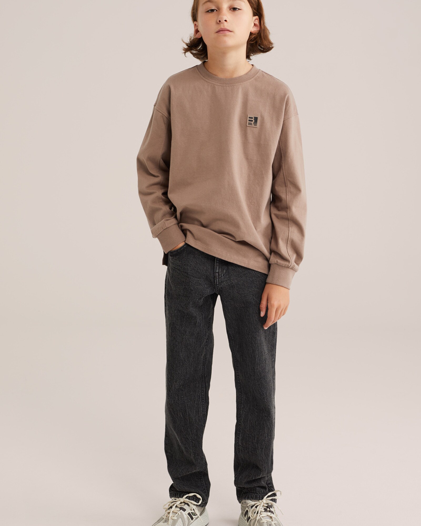 WE Fashion Tričko svetlohnedá / čierna (obrázok 4)