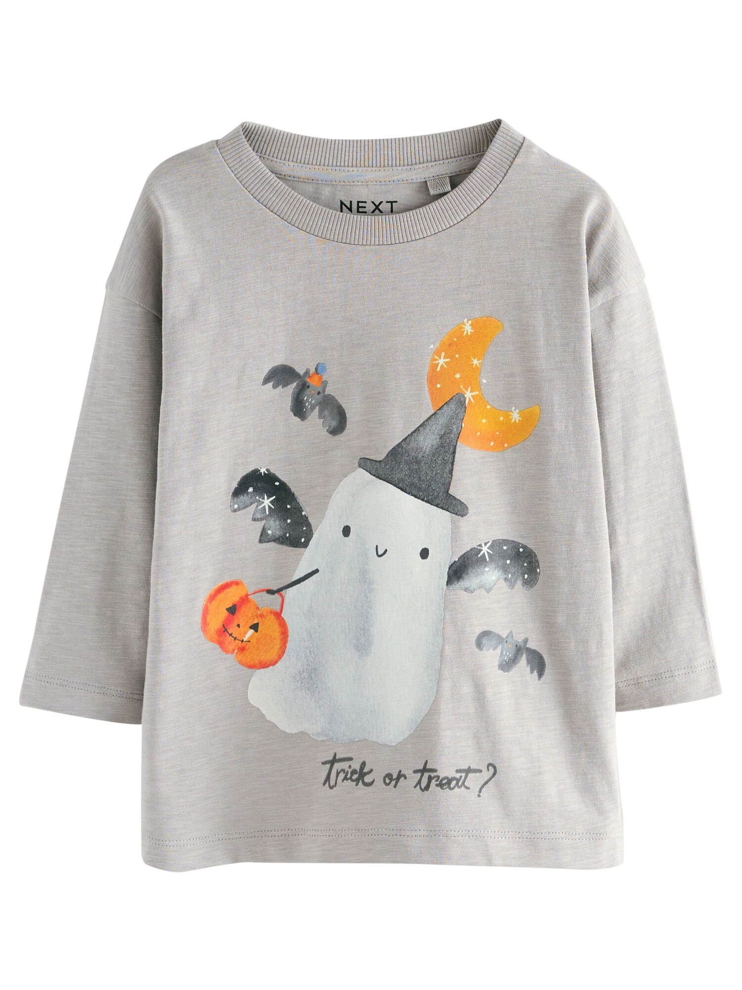 Next Tricou  gri amestecat / portocaliu / alb