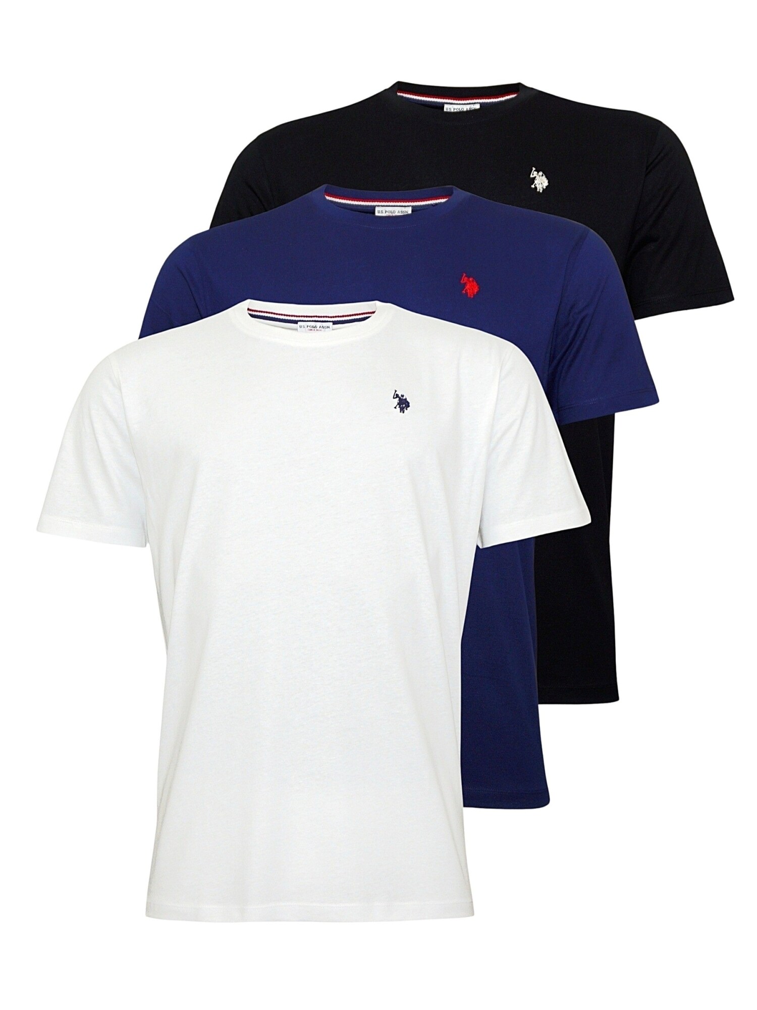 U.S. POLO ASSN. Tričko indigo / červená / čierna / biela