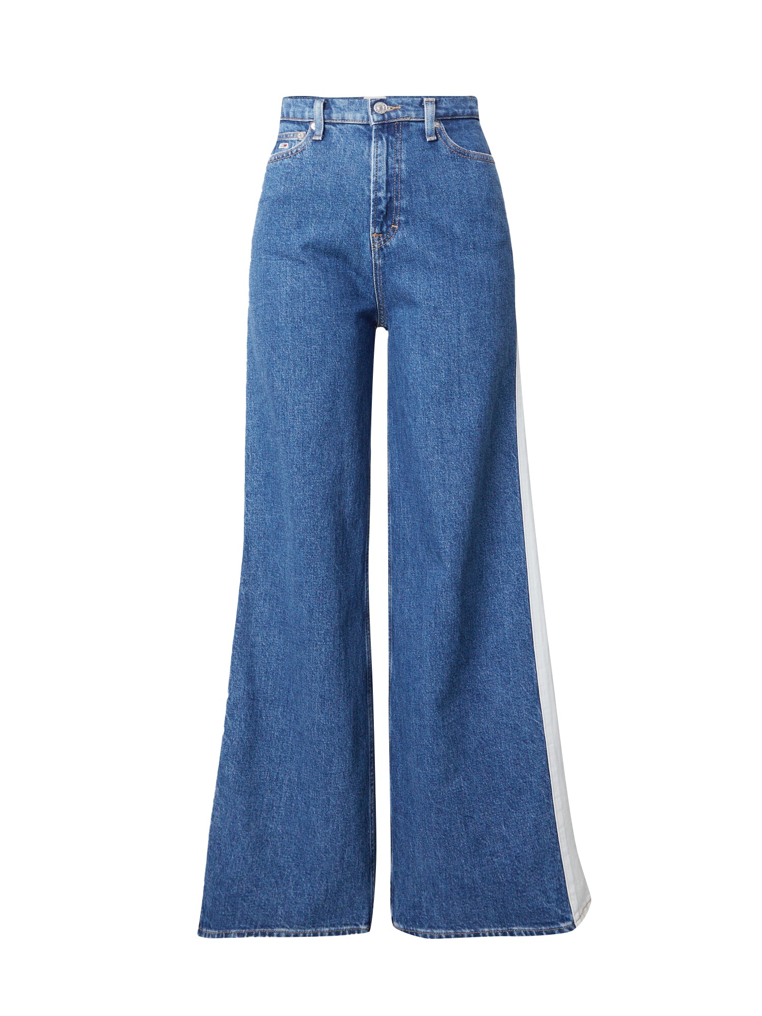 Tommy Jeans Džínsy 'CLAIRE'  modrá / tmavočervená / biela