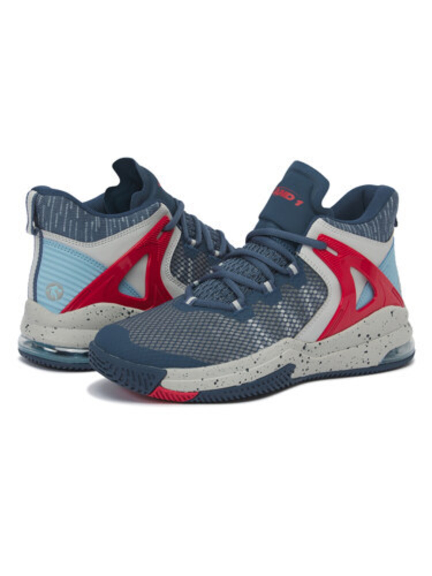 AND1 Zapatillas deportivas altas 'Turnaround'  navy / azul claro / gris claro / rojo – imagen 4