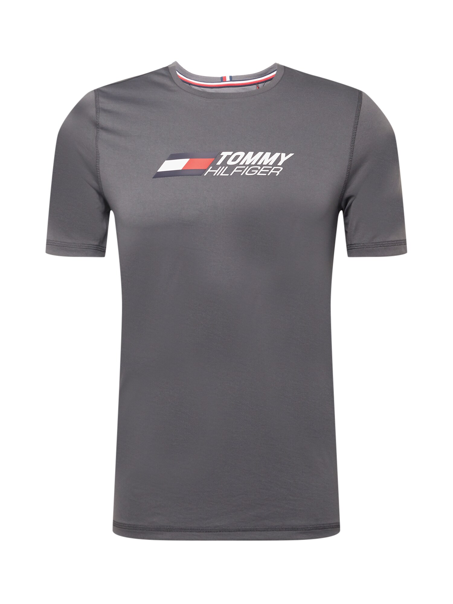 Tommy Sport Camisa funcionais 'ESSENTIALS'  cinzento escuro / branco / navy / vermelho
