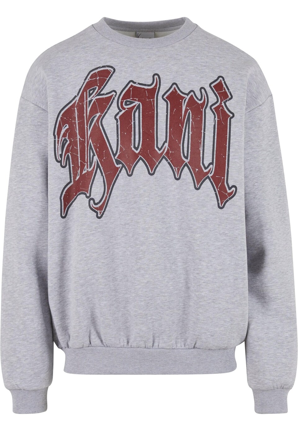 Sweatshirt 'Inside Out' gråmelerad / mörkröd