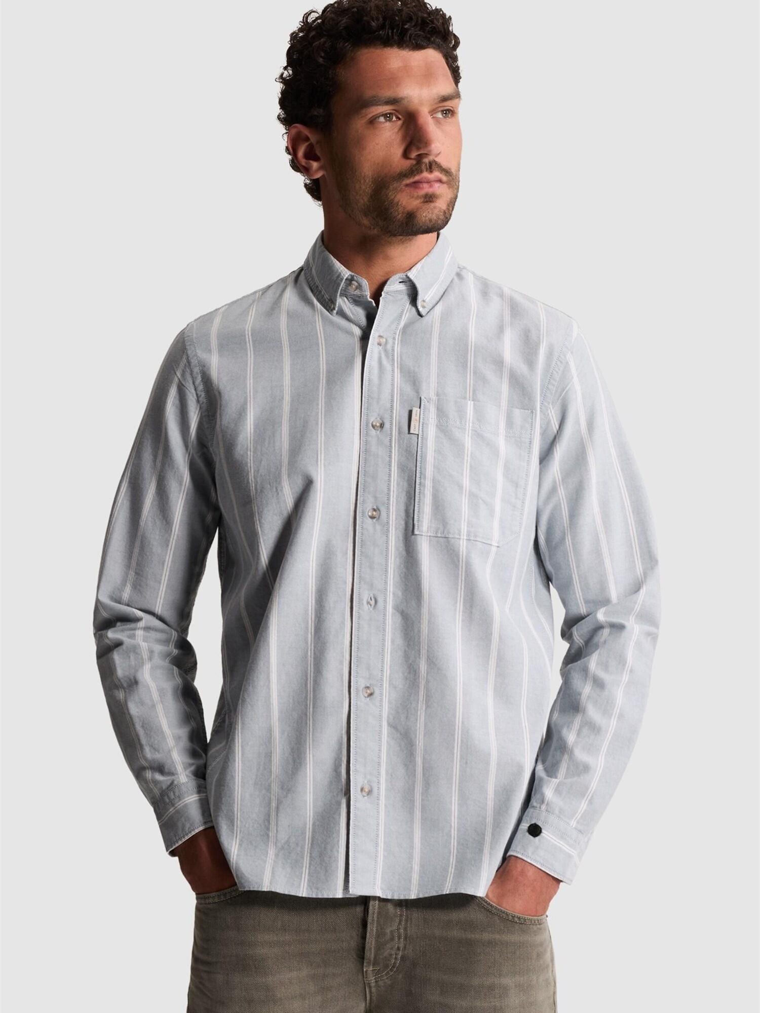Skjorta 'Oxford shirt with stripe pattern'