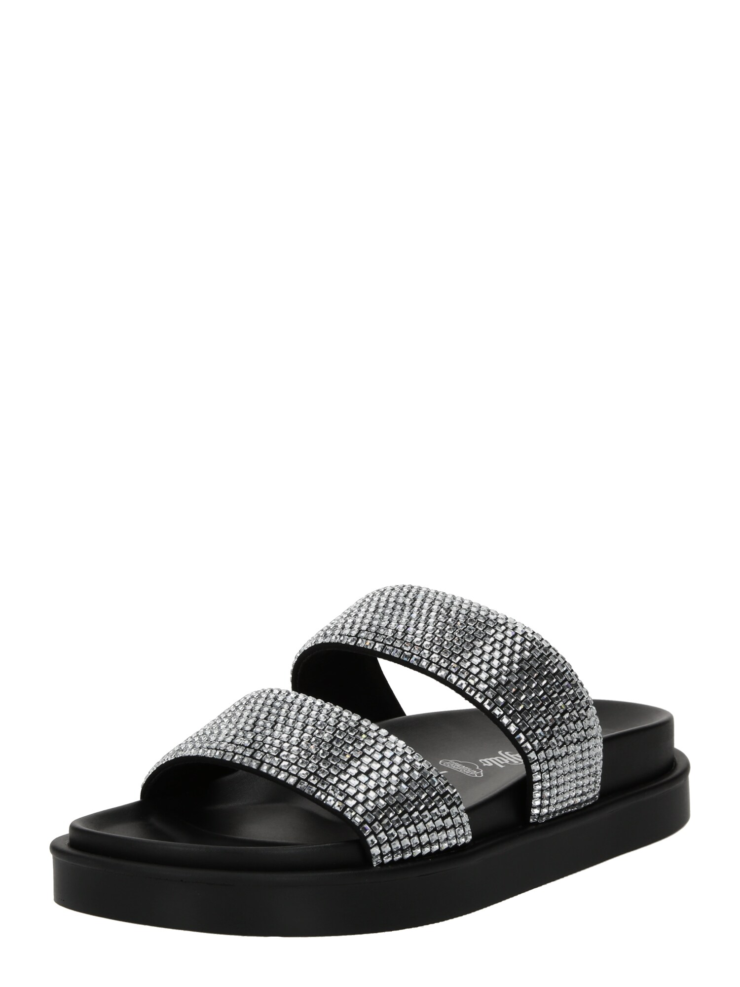 BUFFALO Saboți  negru / argintiu