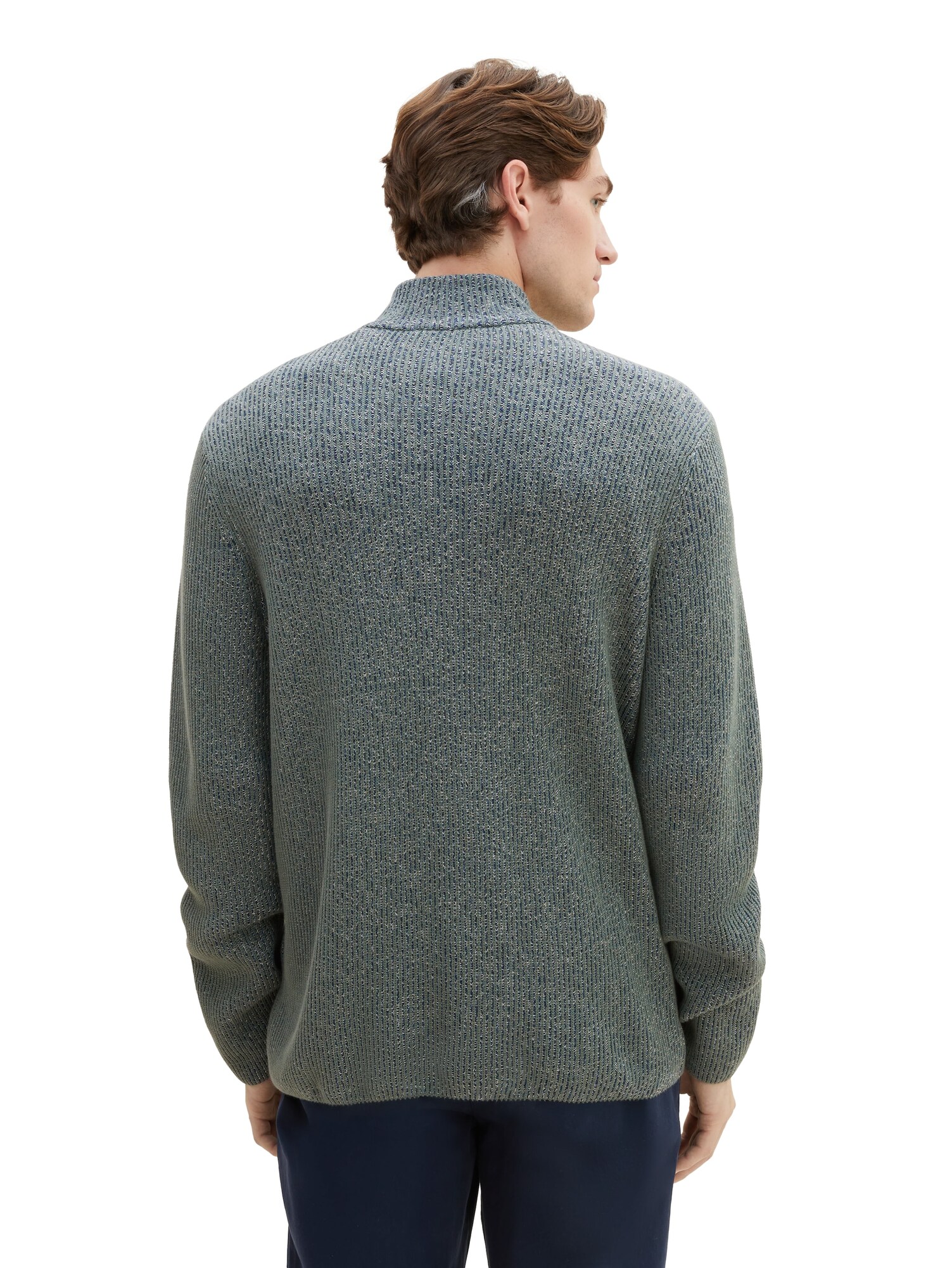 TOM TAILOR Pulóver  tengerészkék / khaki / fehér termék 2. képe