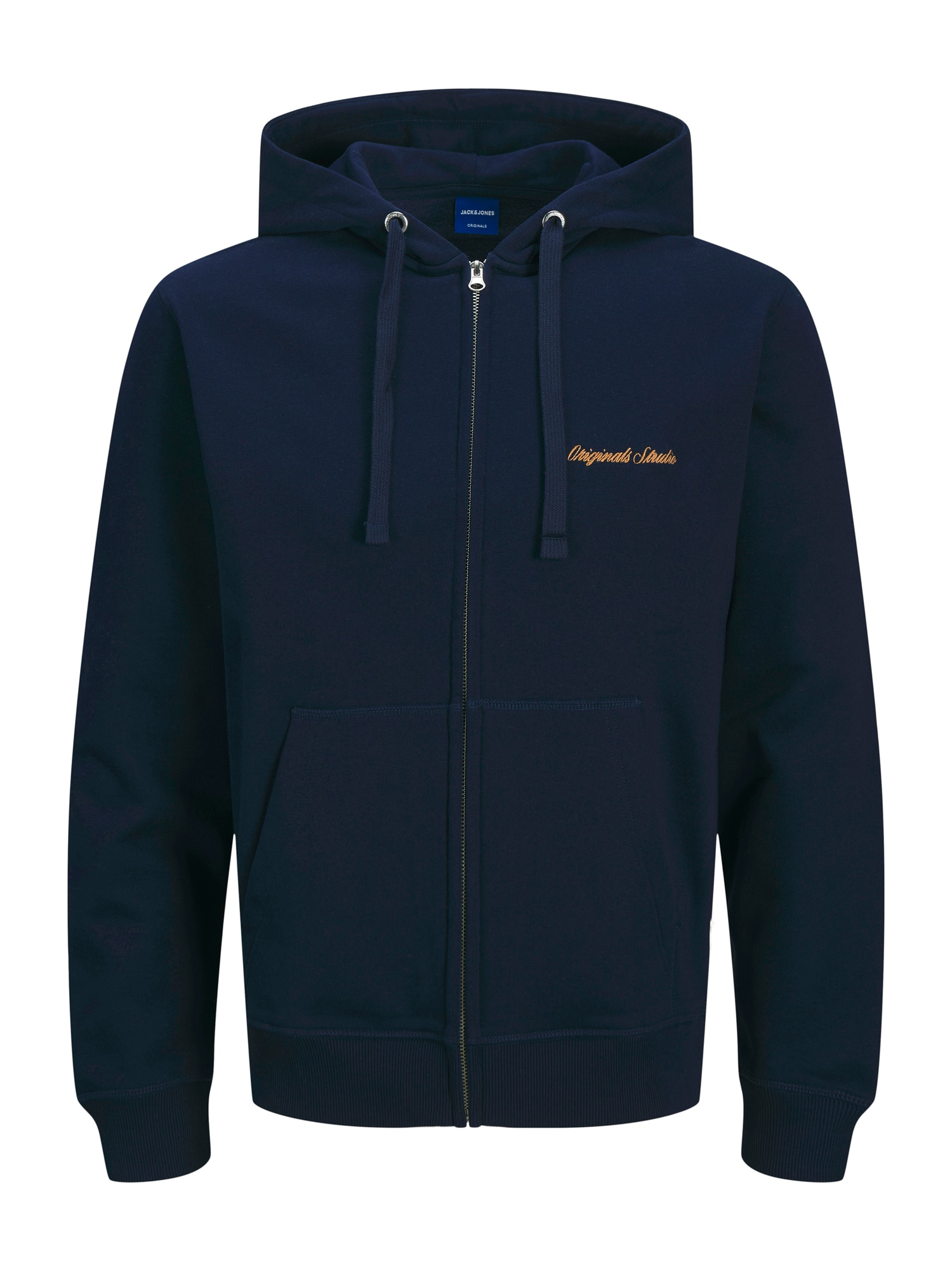 JACK & JONES Tréning dzseki 'JORNorrebro'  tengerészkék / narancs akciós termékkép 1