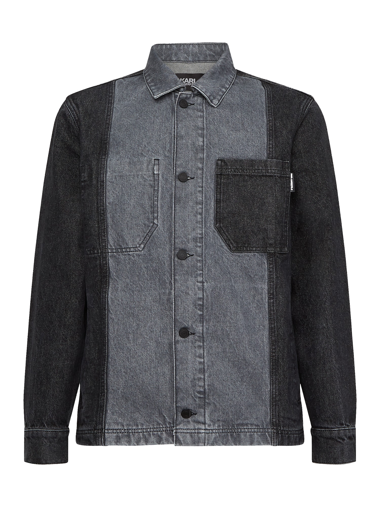 Karl Lagerfeld Prehodna jakna  siv denim / temno siva