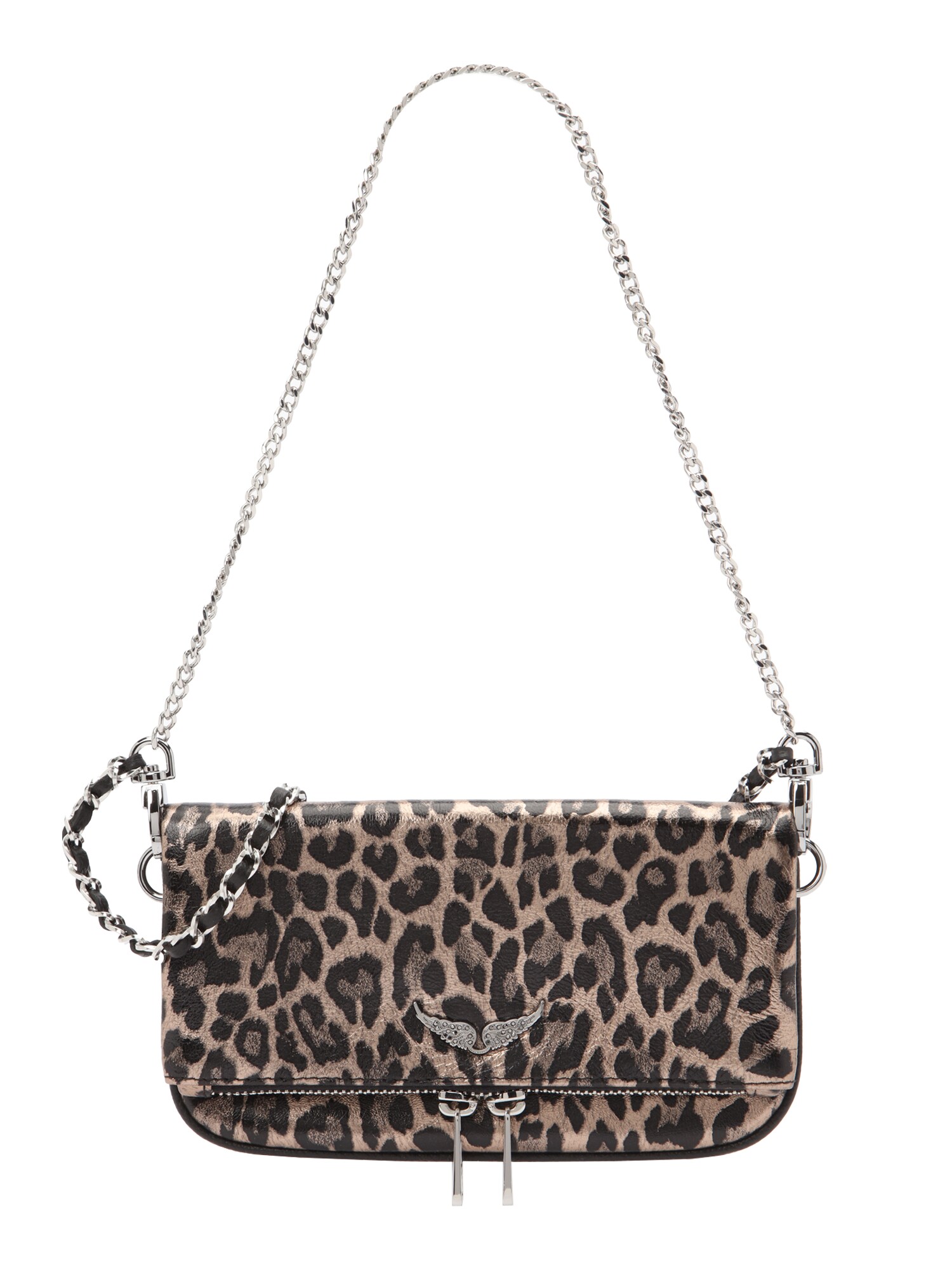 Zadig & Voltaire Geantă de umăr ROCK NANO  maro deschis / negru