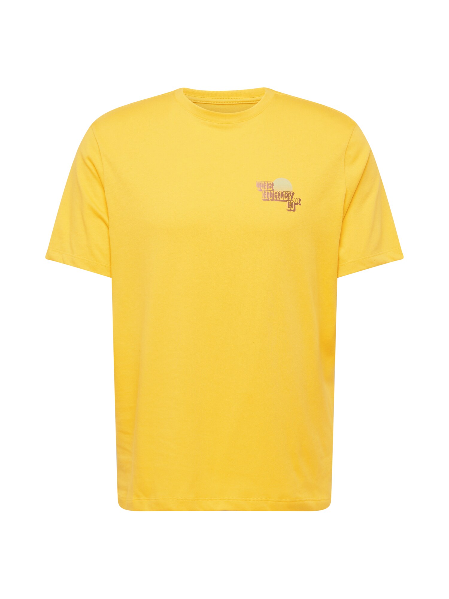 Hurley Sportiniai marškinėliai gelsvai pilka spalva / geltona / orchidėjų spalva