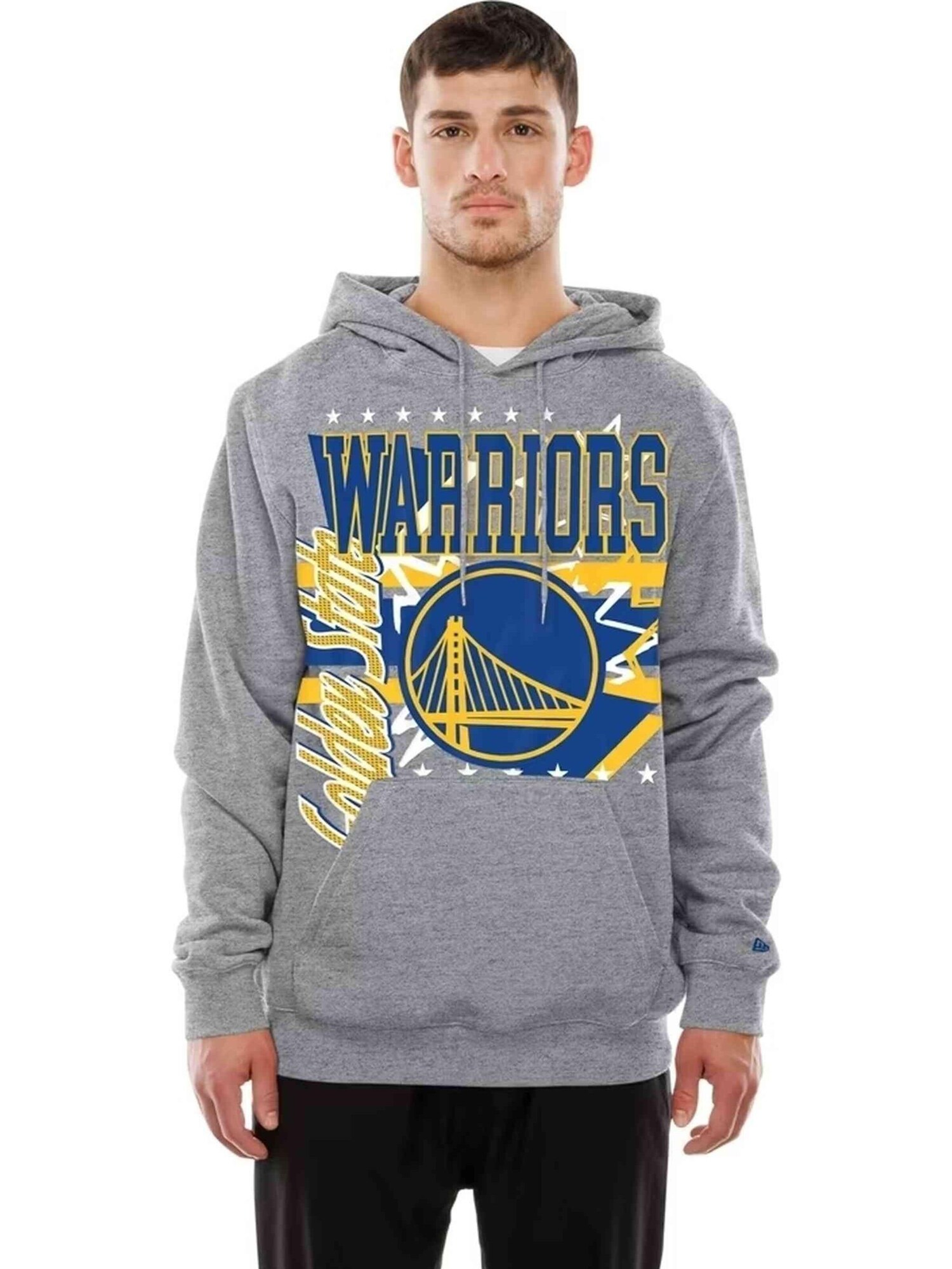 NEW ERA Sudadera 'Sudadera new era gris golden state warriors spt classic hoodie'  greige