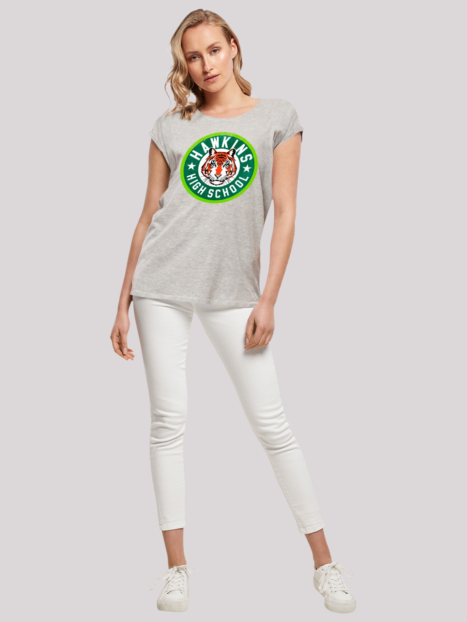 Thumbnail - F4NT4STIC T-Shirt Stranger Things Hawkins Tiger Circle Netflix TV Series
