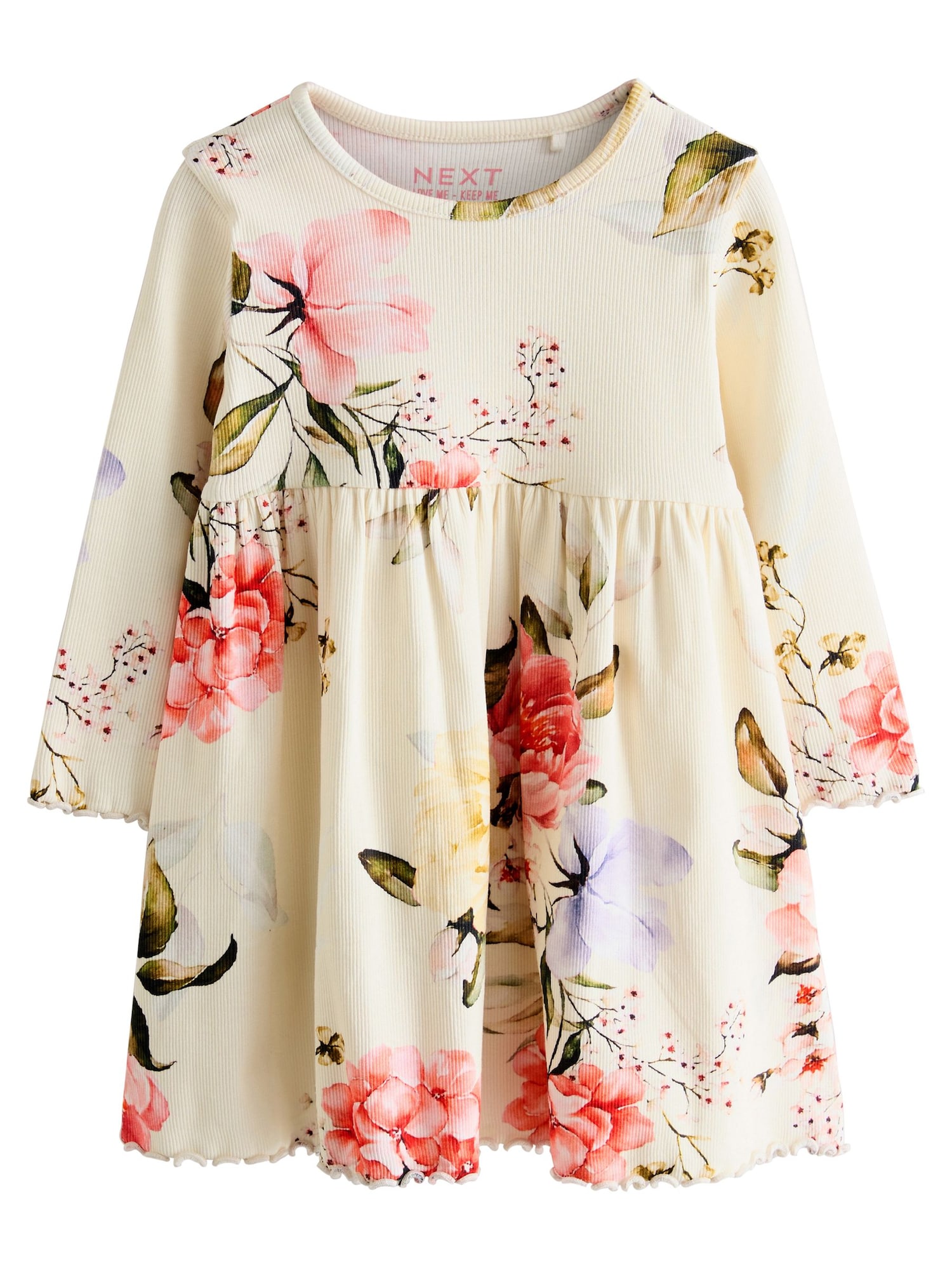 Next Rochie  crem / verde / roz / roșu