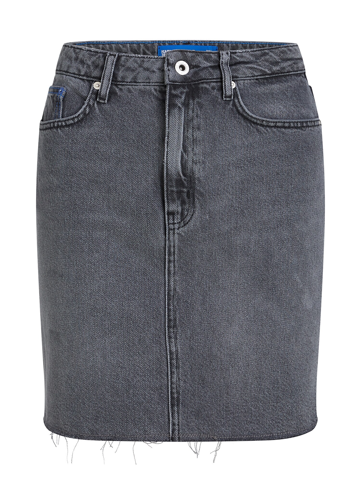 KARL LAGERFELD JEANS Sukňa azúrová / sivý denim / čierna