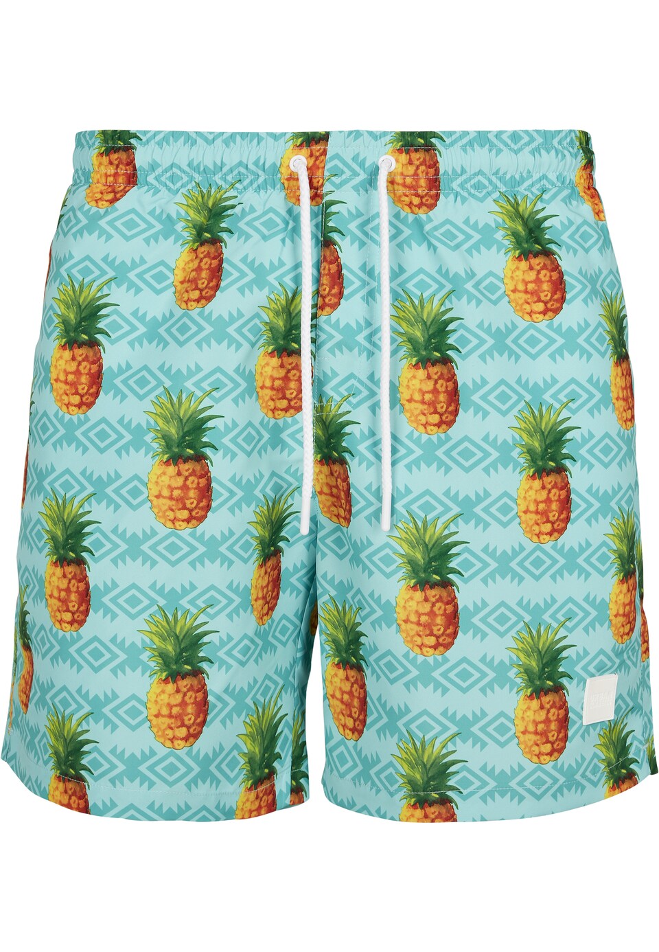 Badshorts turkos / aqua / ockra / guldgul