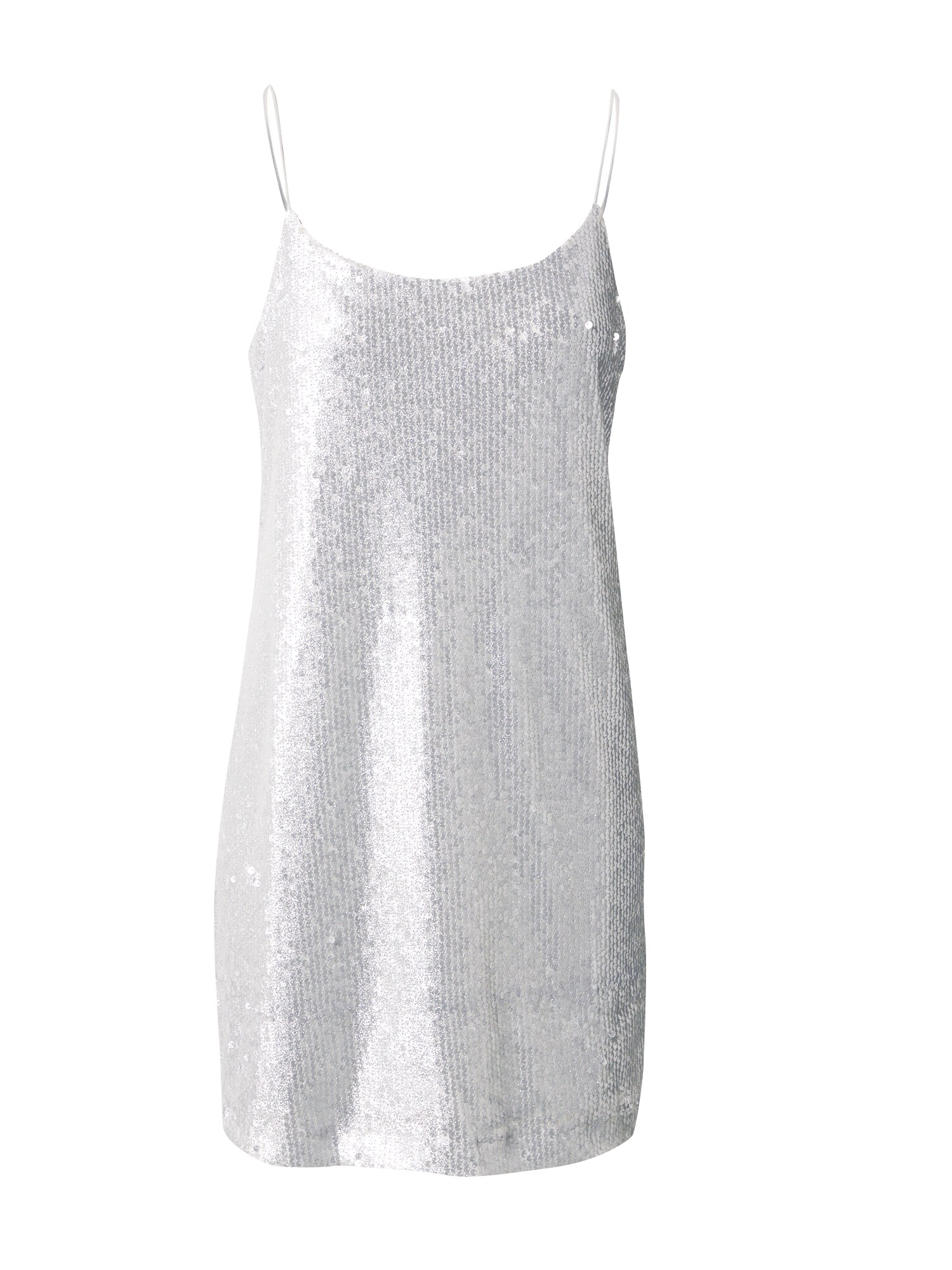 Nasty Gal Kokteilové šaty strieborná