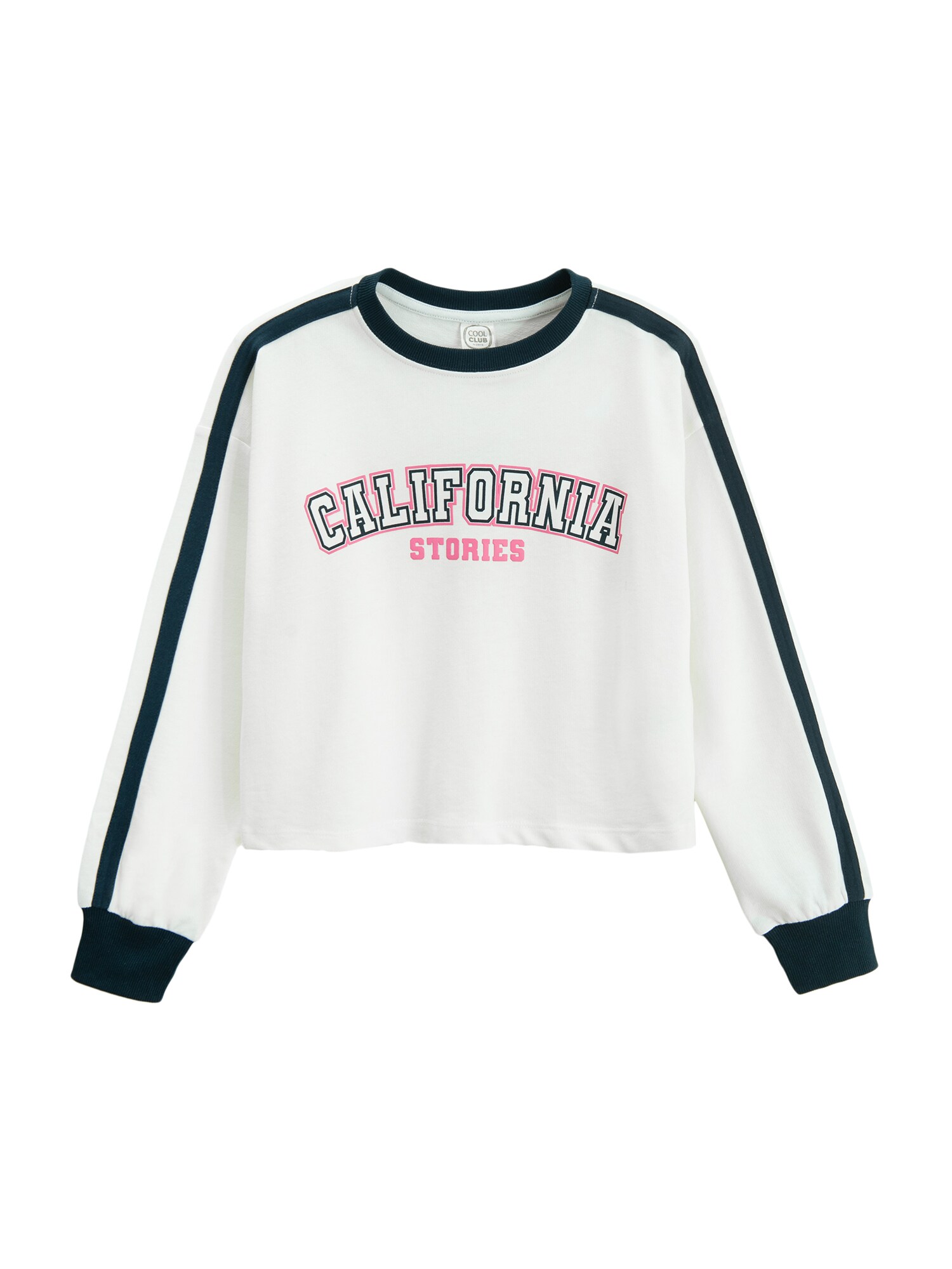 Cool Club Tricou  albastru marin / roz / alb