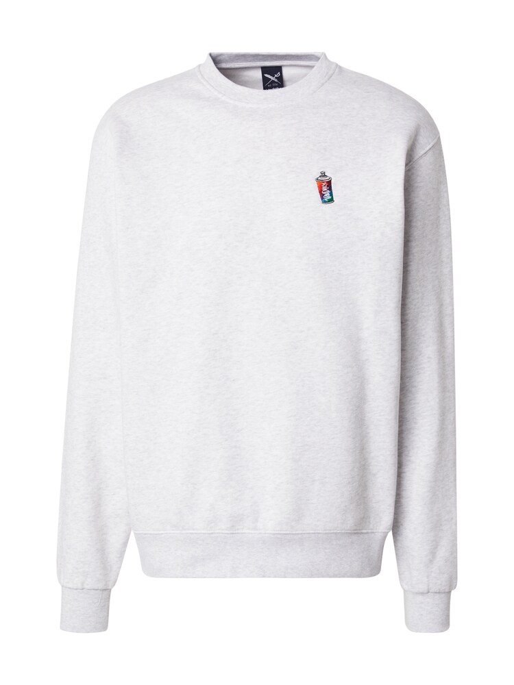 Iriedaily Sweatshirt 'Minican' Herren Größe S hellgrau / lila / dunkelrot / schwarz