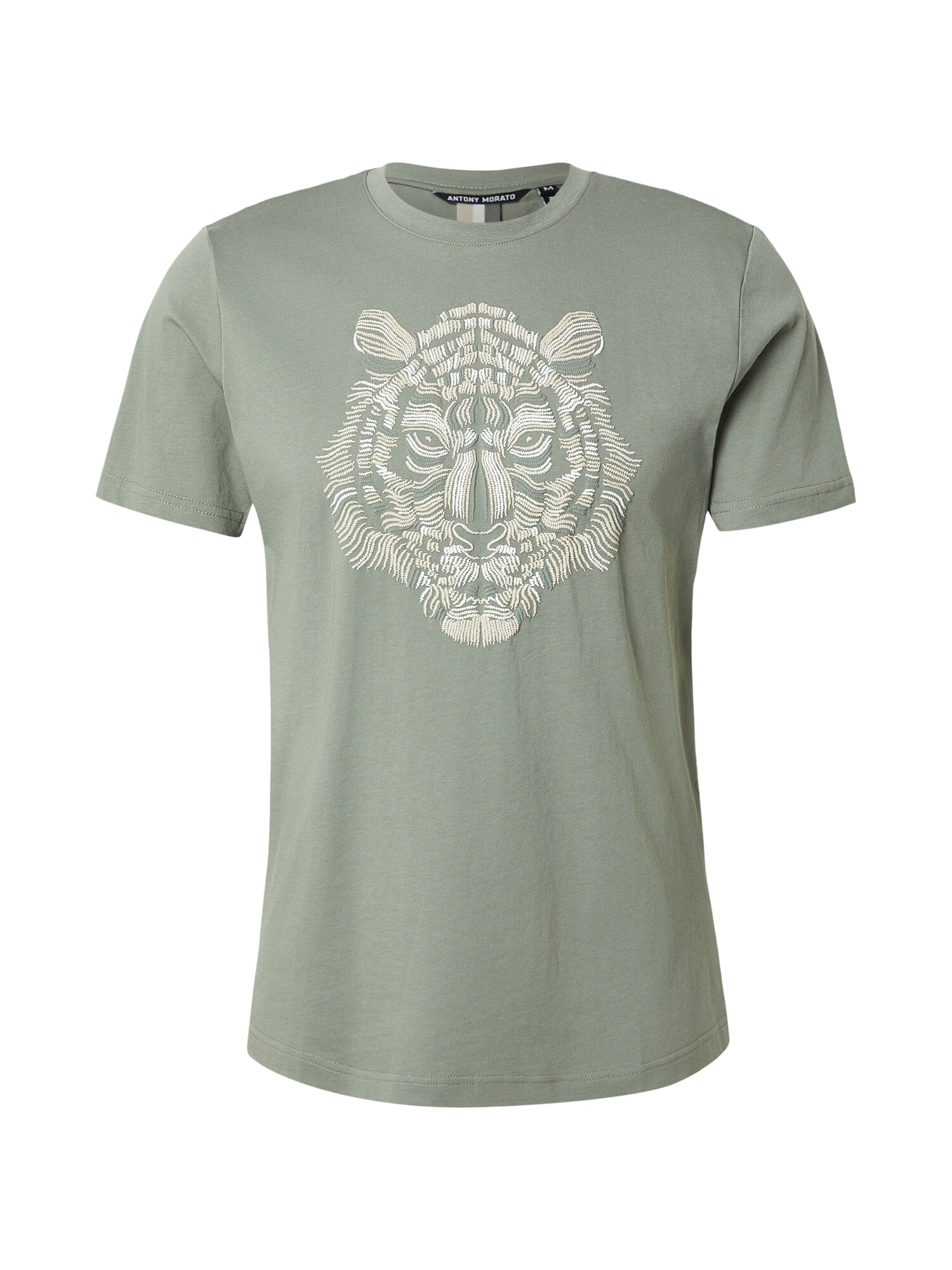 ANTONY MORATO Tricou  verde jad / verde pastel / alb