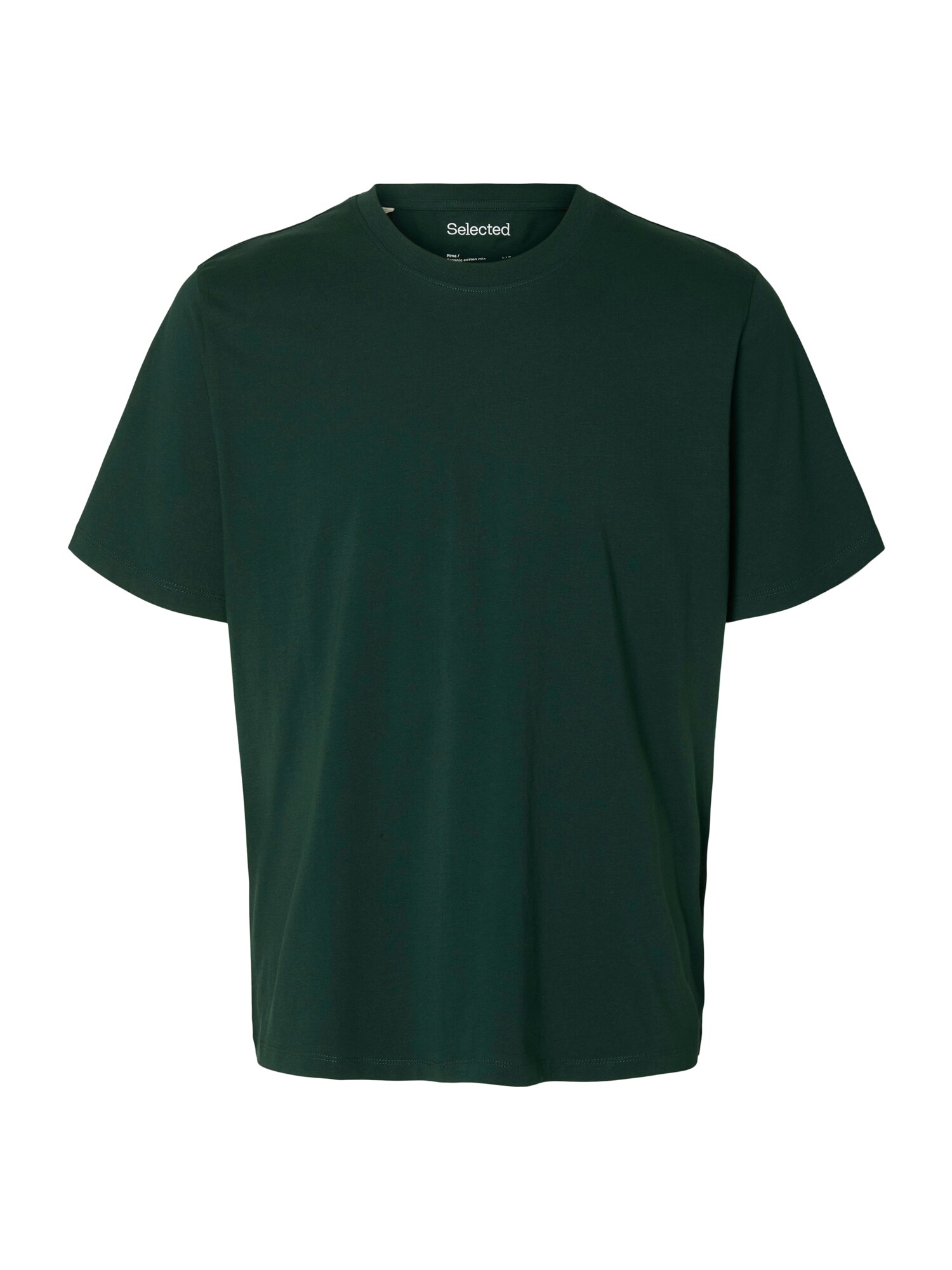 SELECTED Tricou 'Aspen'  verde pin