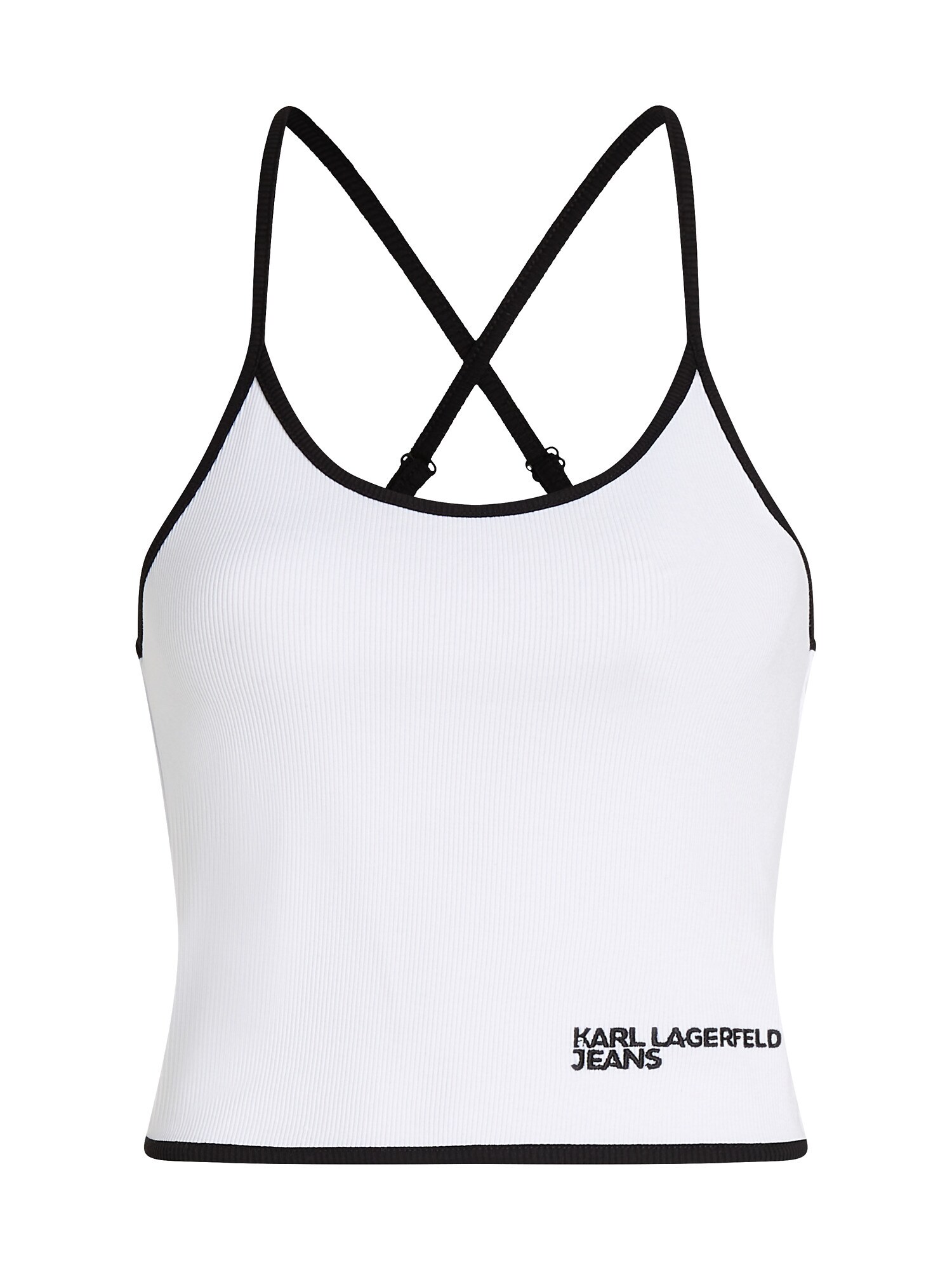 KARL LAGERFELD JEANS Top  negru / alb