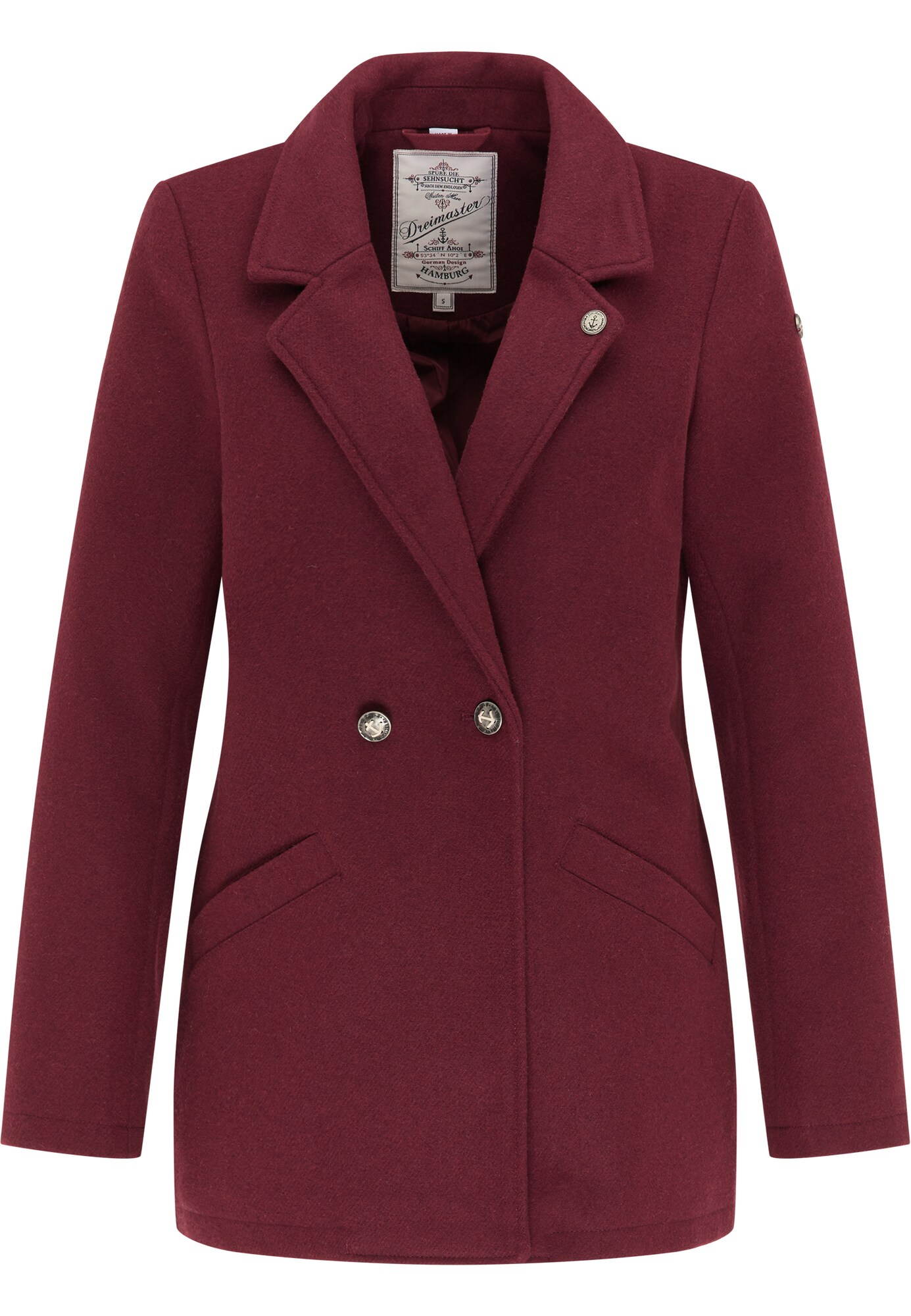 DreiMaster Vintage Blazer švarkas  tamsiai raudona