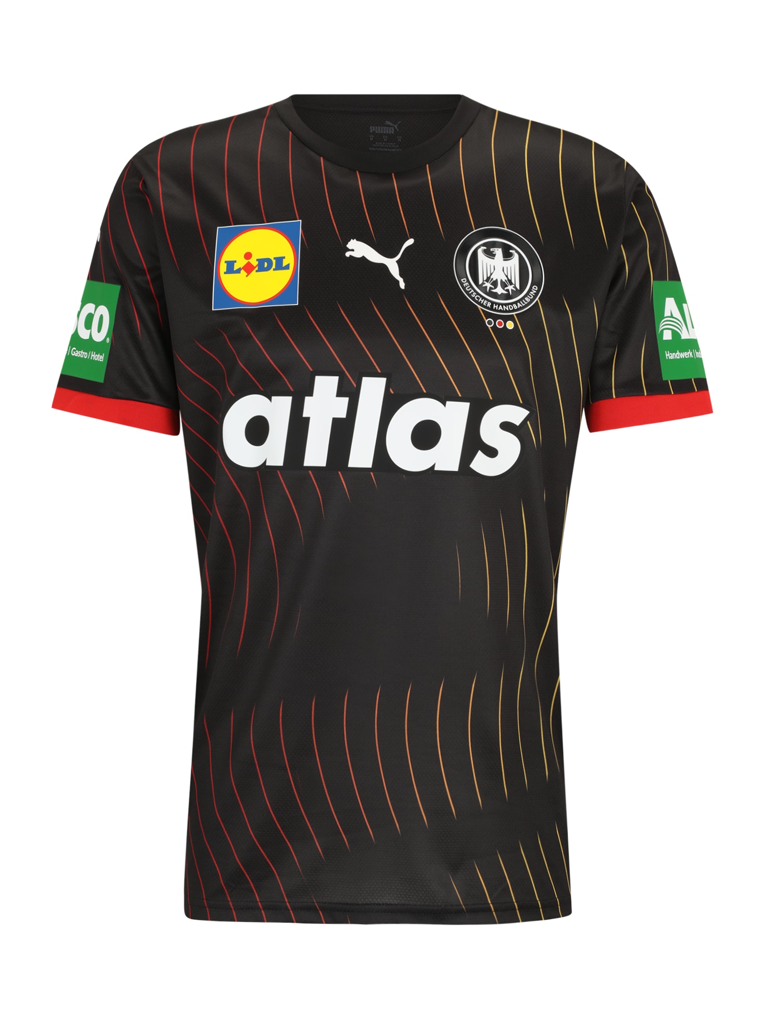 PUMA Mezek 'DHB Away'  sárga / homár / fekete / fehér akciós termékkép 1