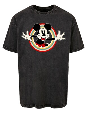 F4NT4STIC Shirt ‘Disney Mickey Mouse Hello’ Gemengde kleuren / Zwart