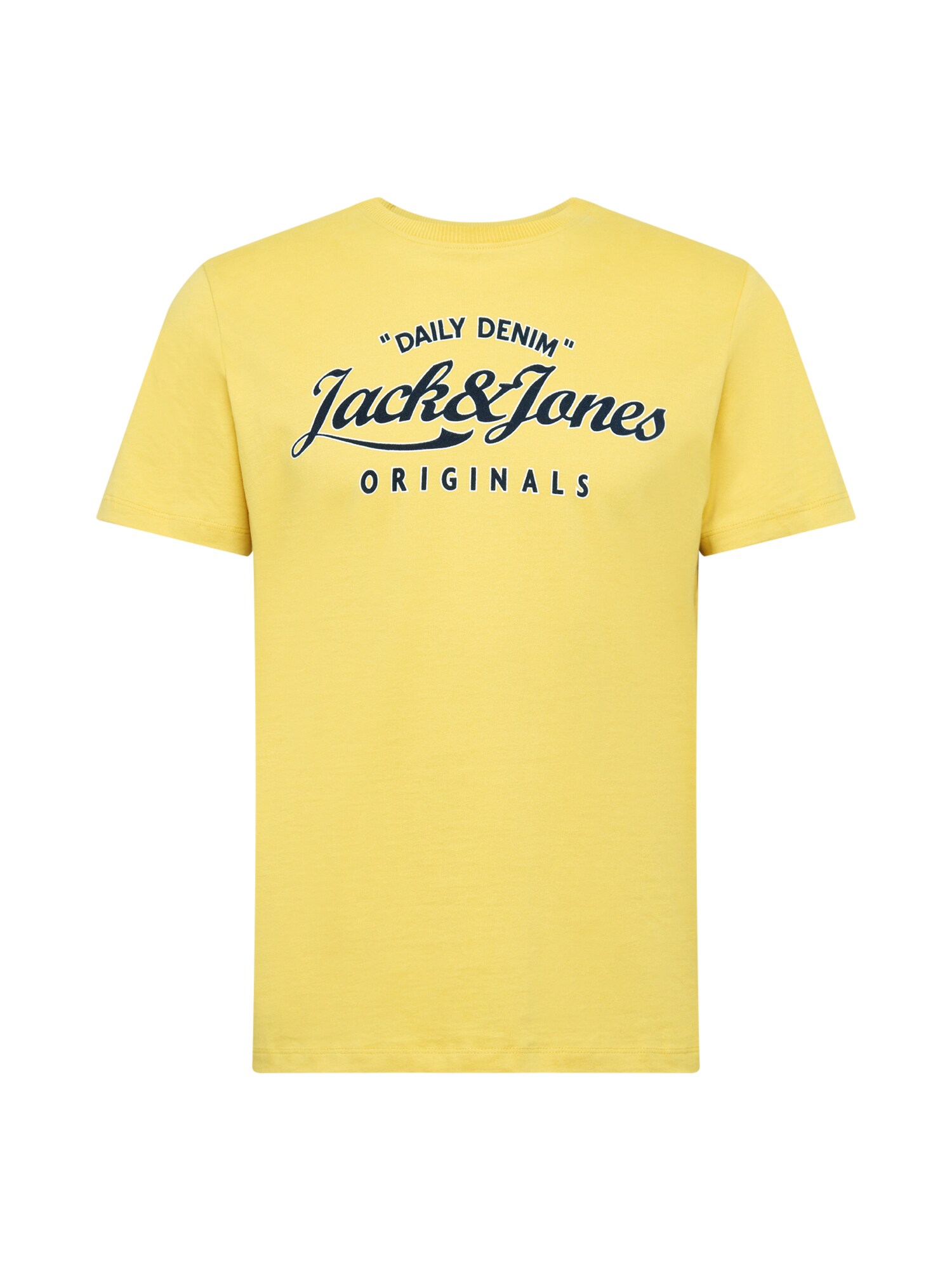 JACK & JONES Marškinėliai 'Lars'  garstyčių spalva / tamsiai mėlyna / balta