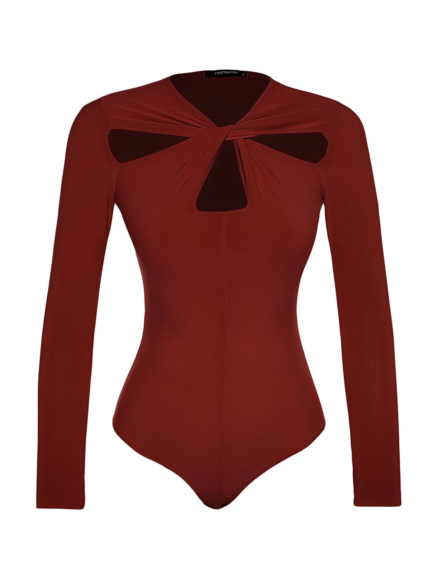 Trendyol Tricou body  roșu burgundy