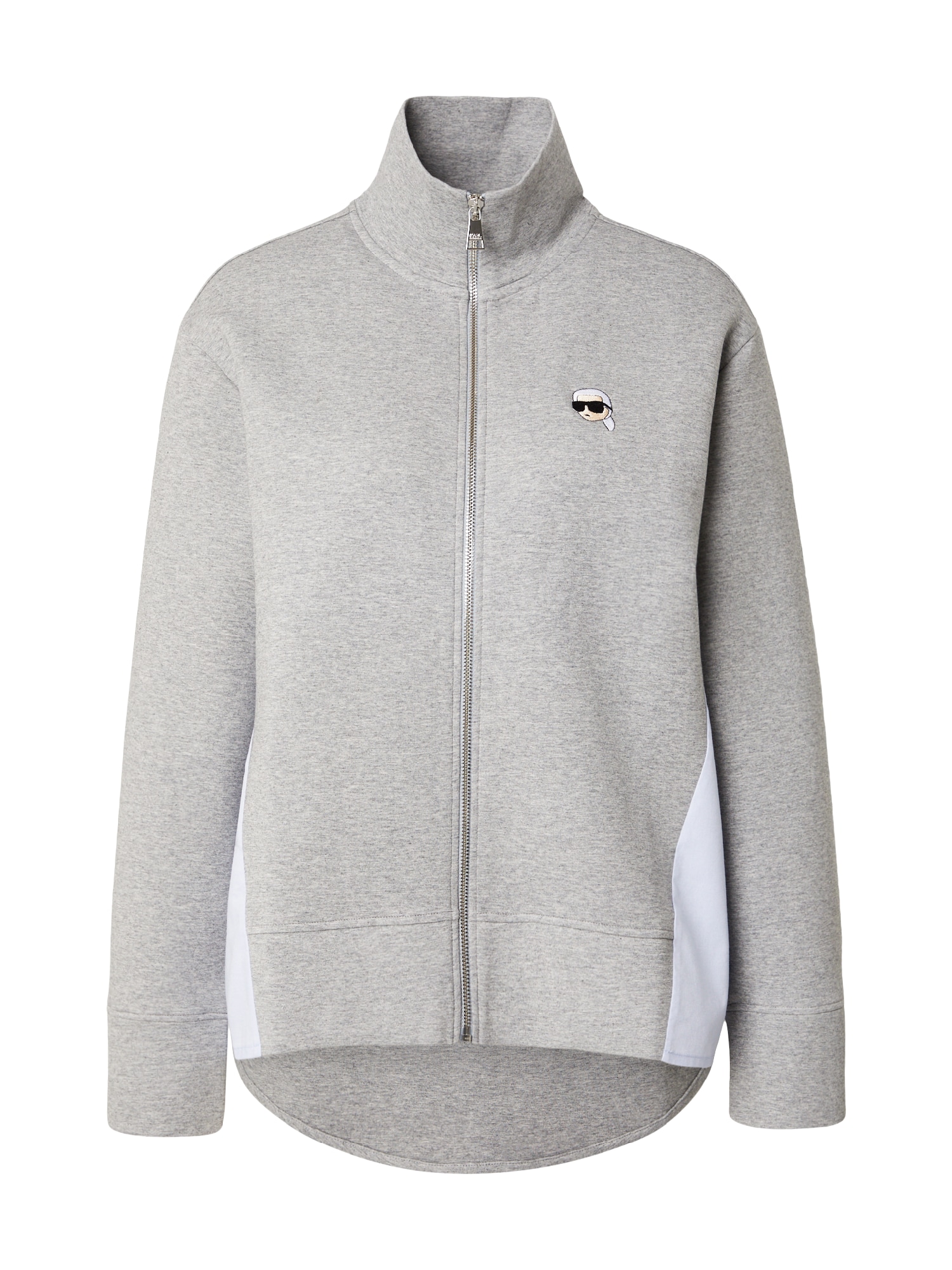 Karl Lagerfeld Hanorac IKON gri deschis / alb