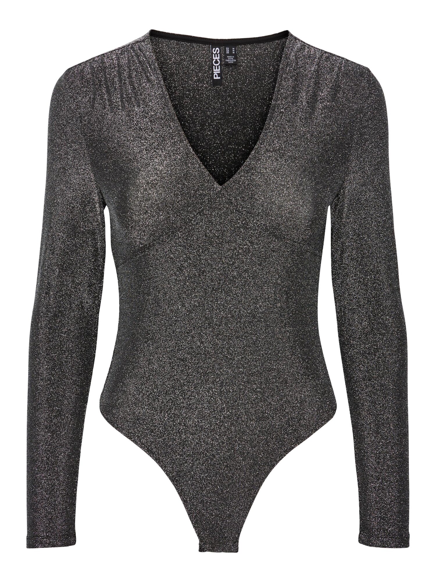 PIECES Blúzkové body 'SANDRA'  čierna / strieborná