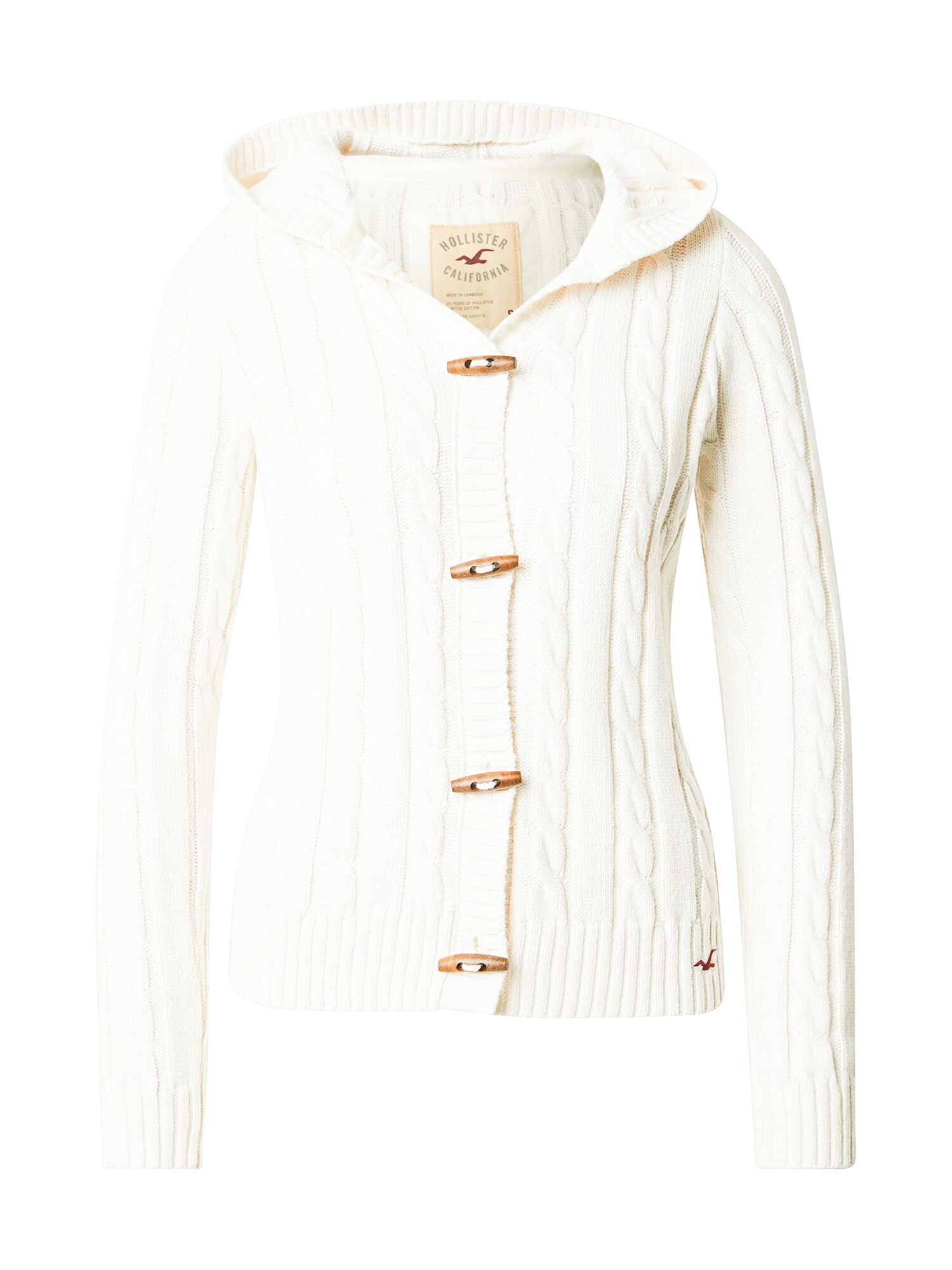 HOLLISTER Geacă tricotată  alb