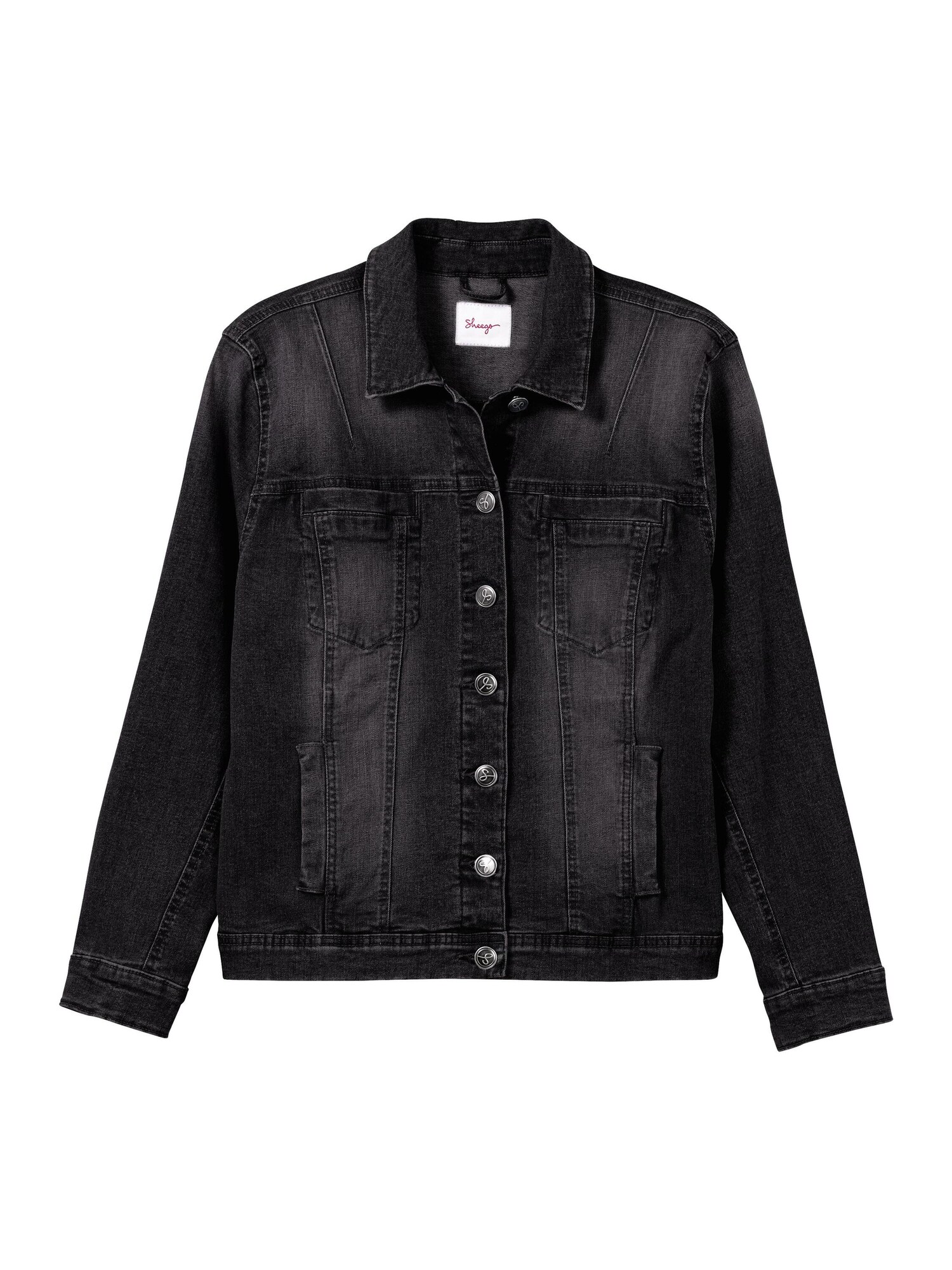 SHEEGO Geacă de primăvară-toamnă  negru denim