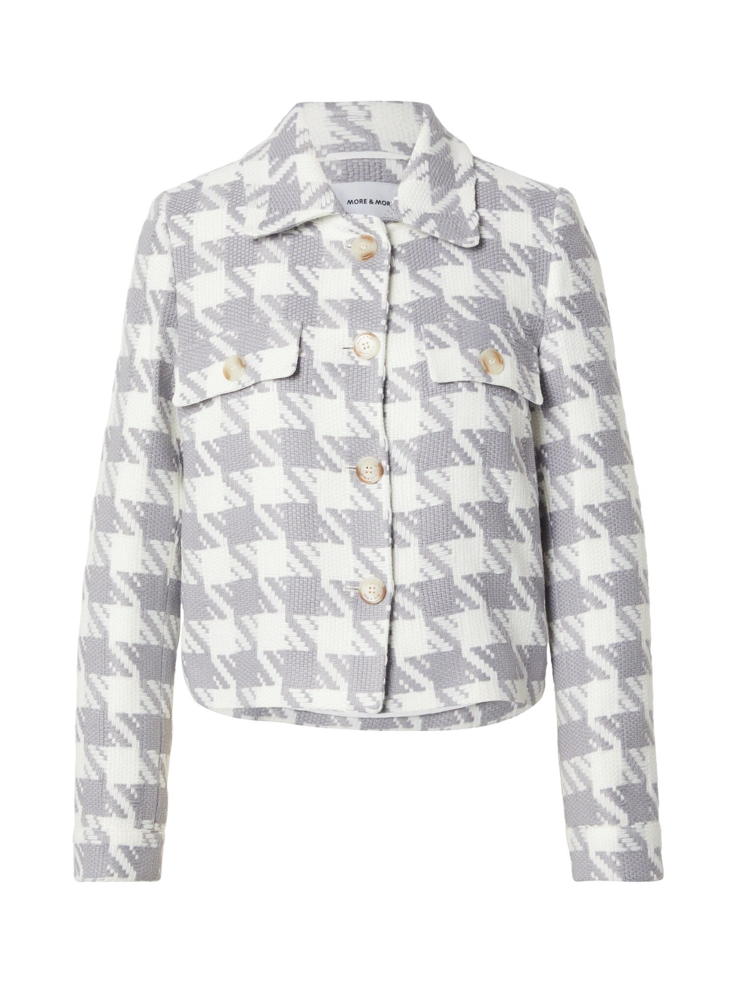MORE & MORE Geacă de primăvară-toamnă  gri deschis / alb