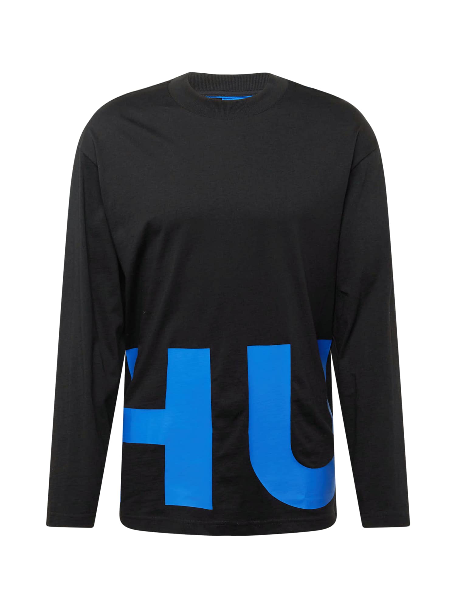 HUGO Blue Marškinėliai 'Nallison' mėlyna / juoda