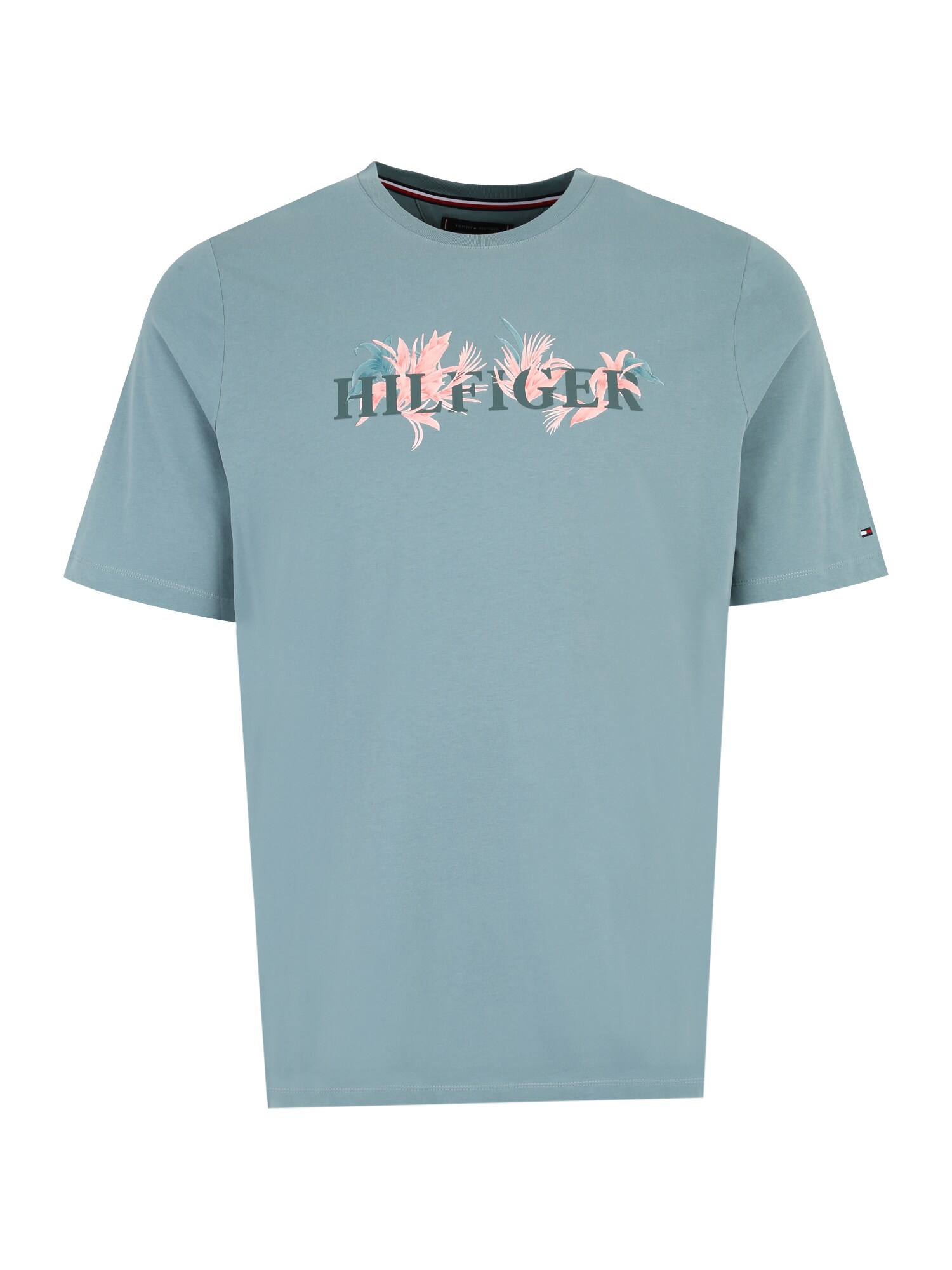 Tommy Hilfiger Big & Tall Marškinėliai mėlyna dūmų spalva / rožių spalva / benzino spalva