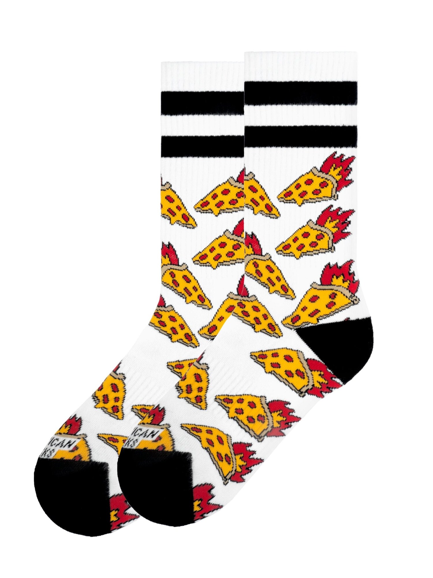 American Socks Calcetines 'Pizza Inferno'  blanco