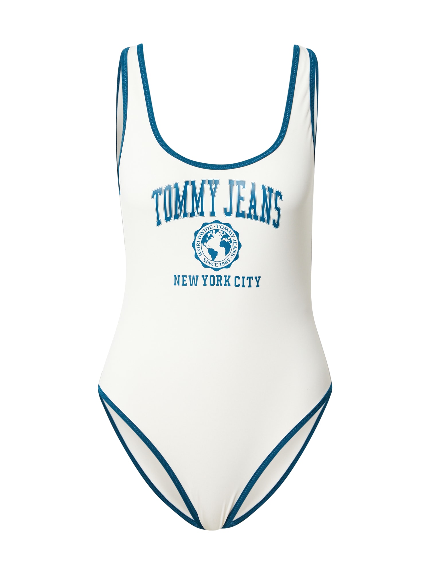 Tommy Hilfiger Underwear Бански костюм 'ONE PIECE'  петрол / бяло