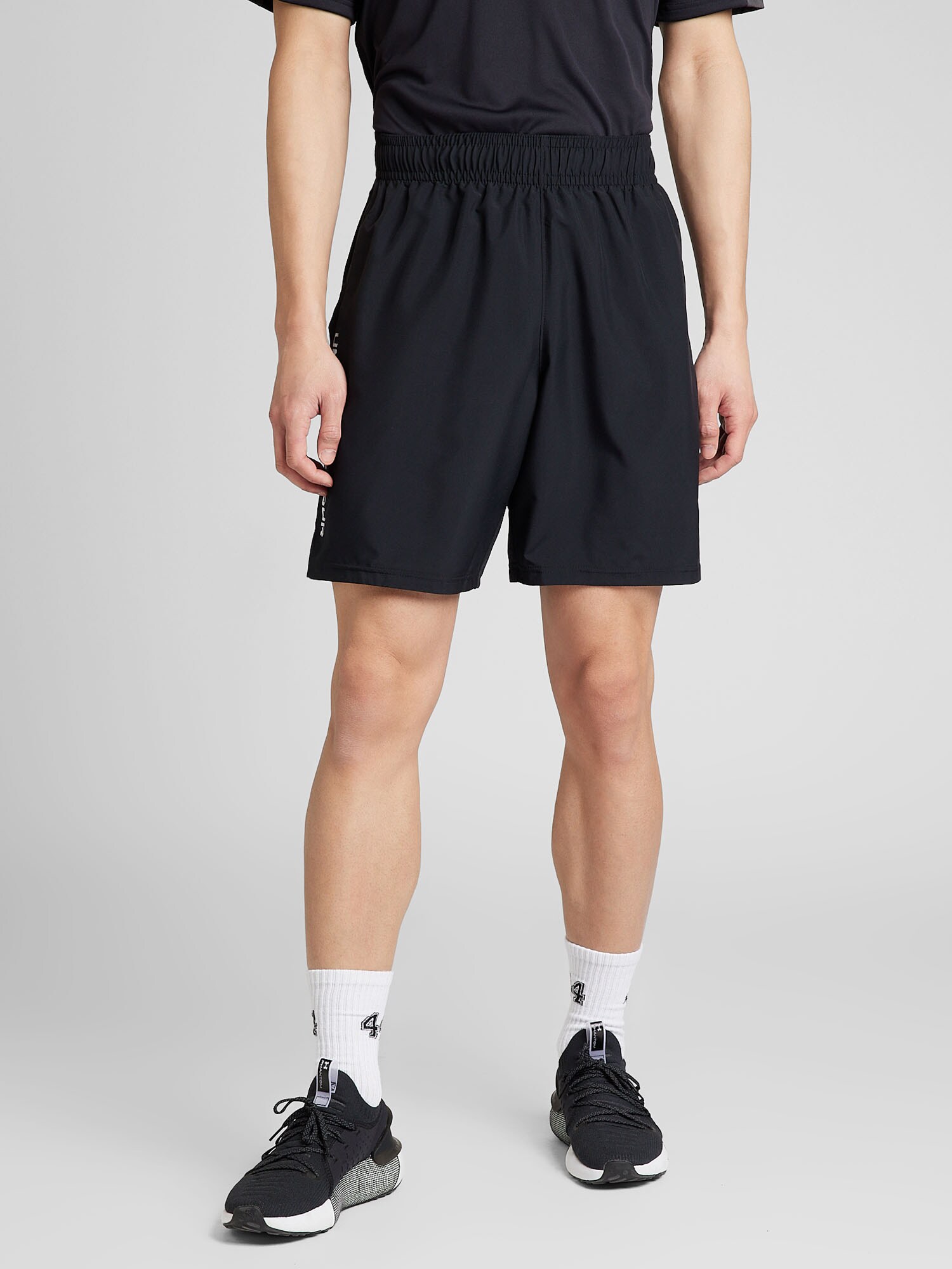 UNDER ARMOUR Sportnadrágok 'Wordmark'  fekete / fehér termék 2. képe