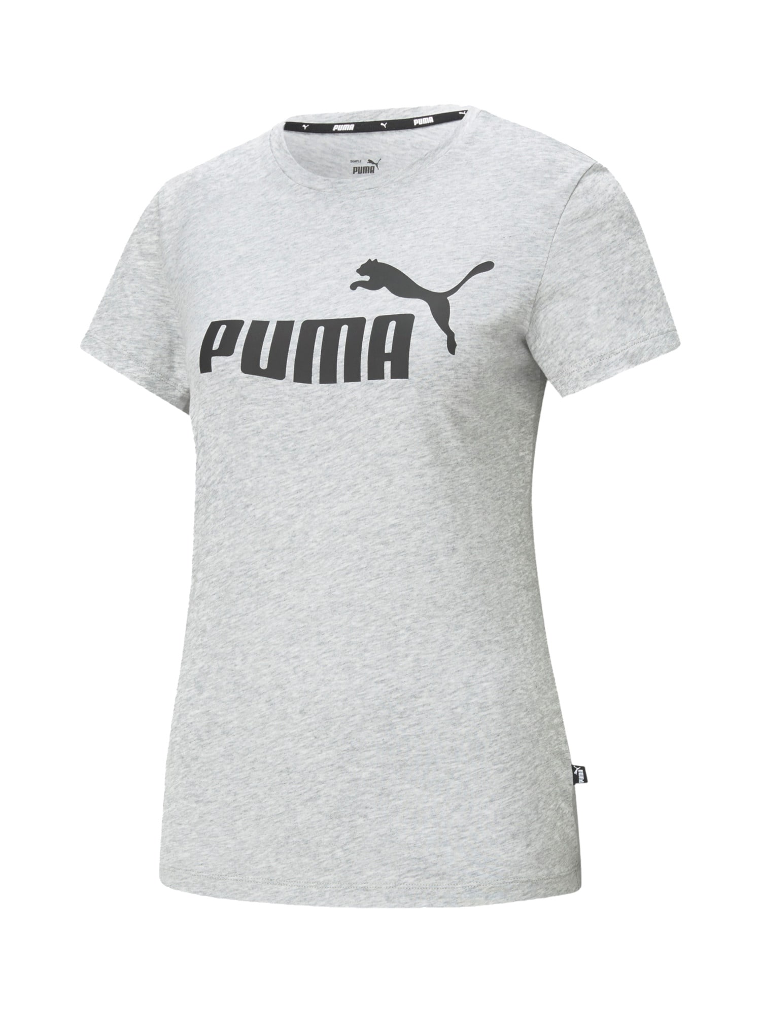 PUMA Funkčné tričko 'Essential'  sivá melírovaná / čierna